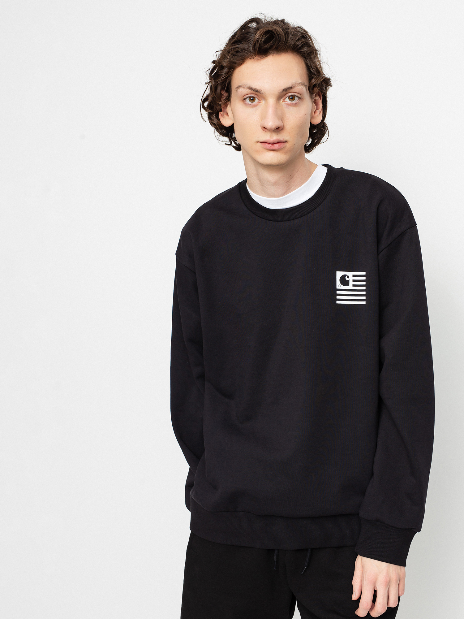 Bluza Carhartt WIP Wavy State (black/white)