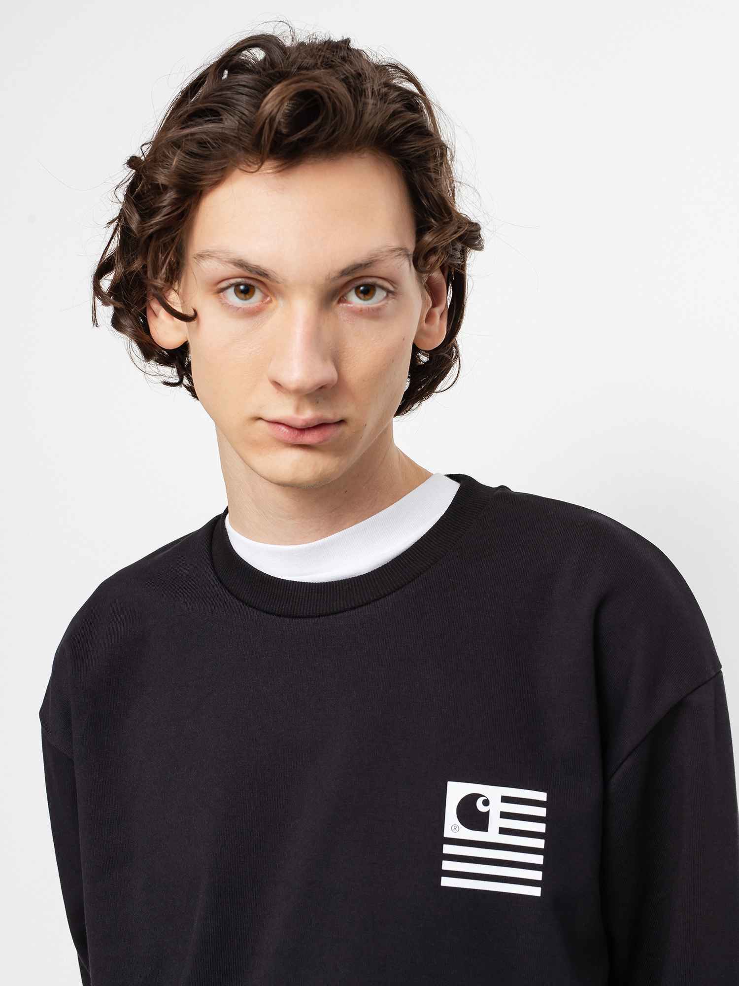 Bluza Carhartt WIP Wavy State (black/white)
