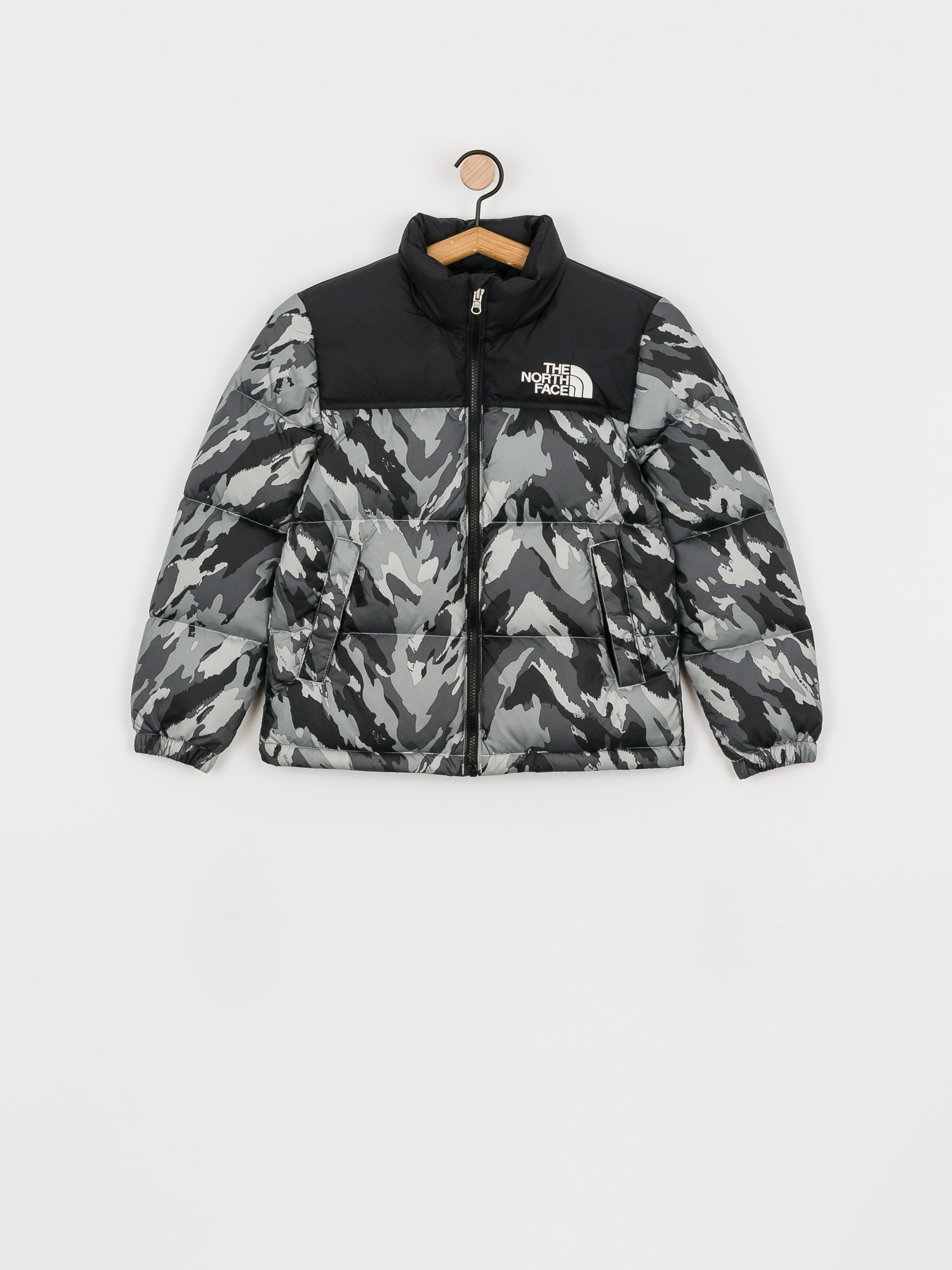Kurtka The North Face Youth 1996 Retro Nuptse (camouflage grigio)