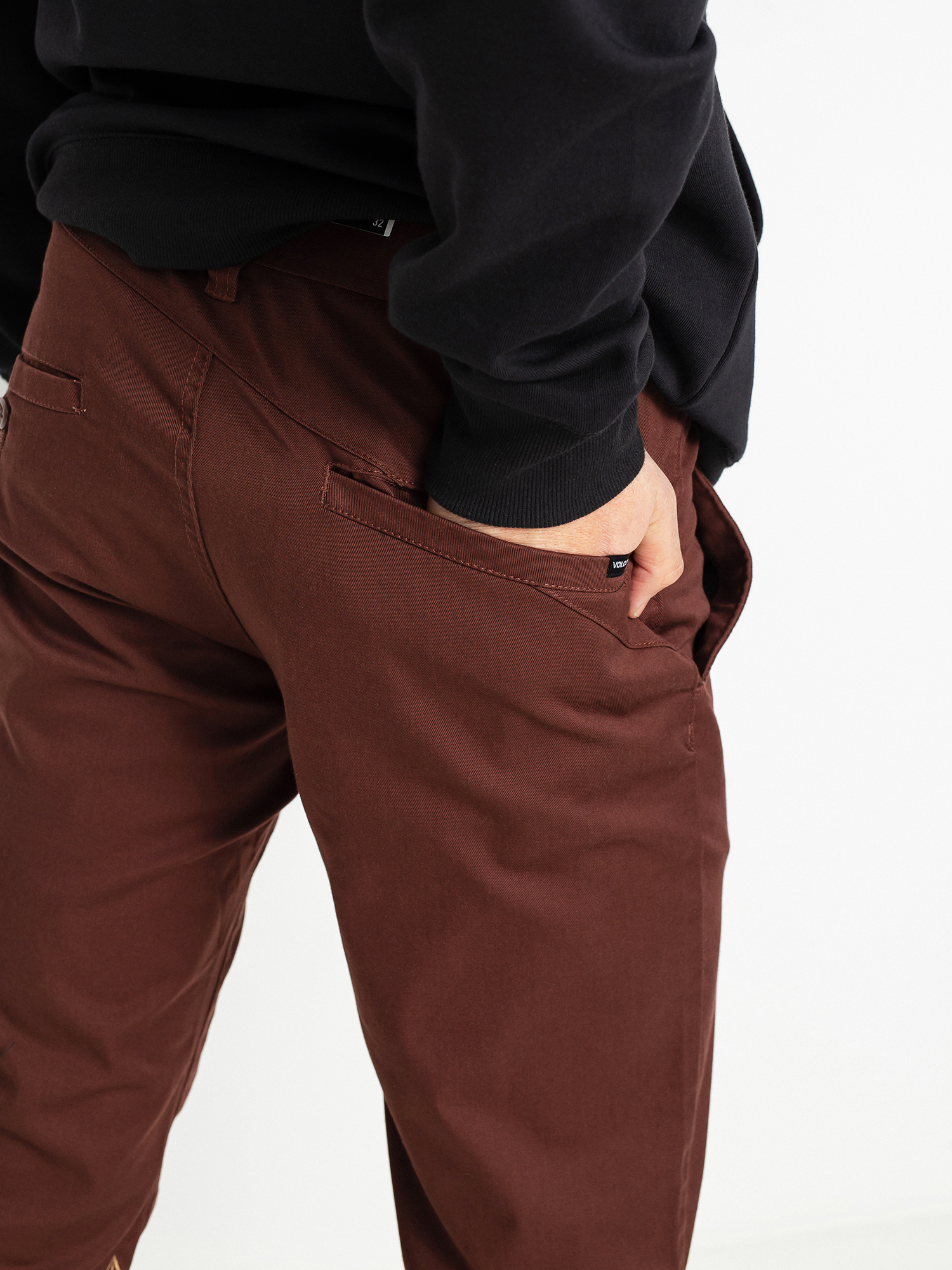 Spodnie Volcom Frickin Modern Stret (mahogany)