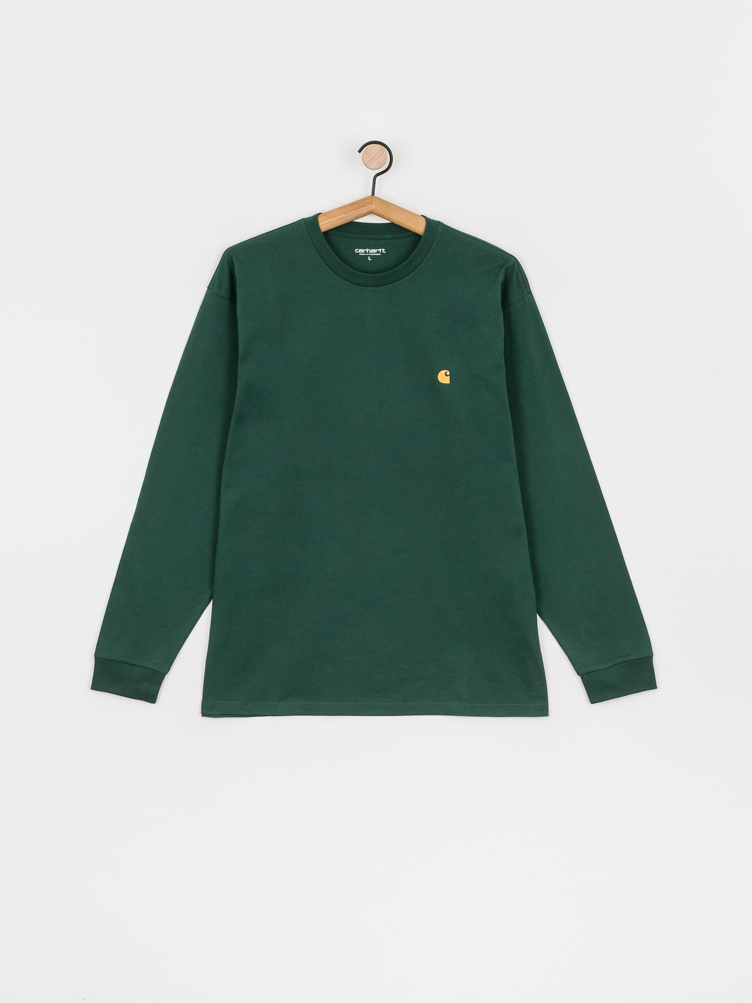 Longsleeve Carhartt WIP Chase (treehouse/gold)