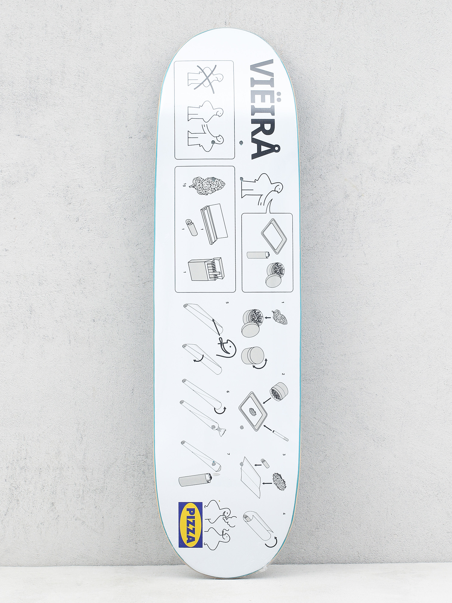 Deck Pizza Skateboards Vieira Idea (white)