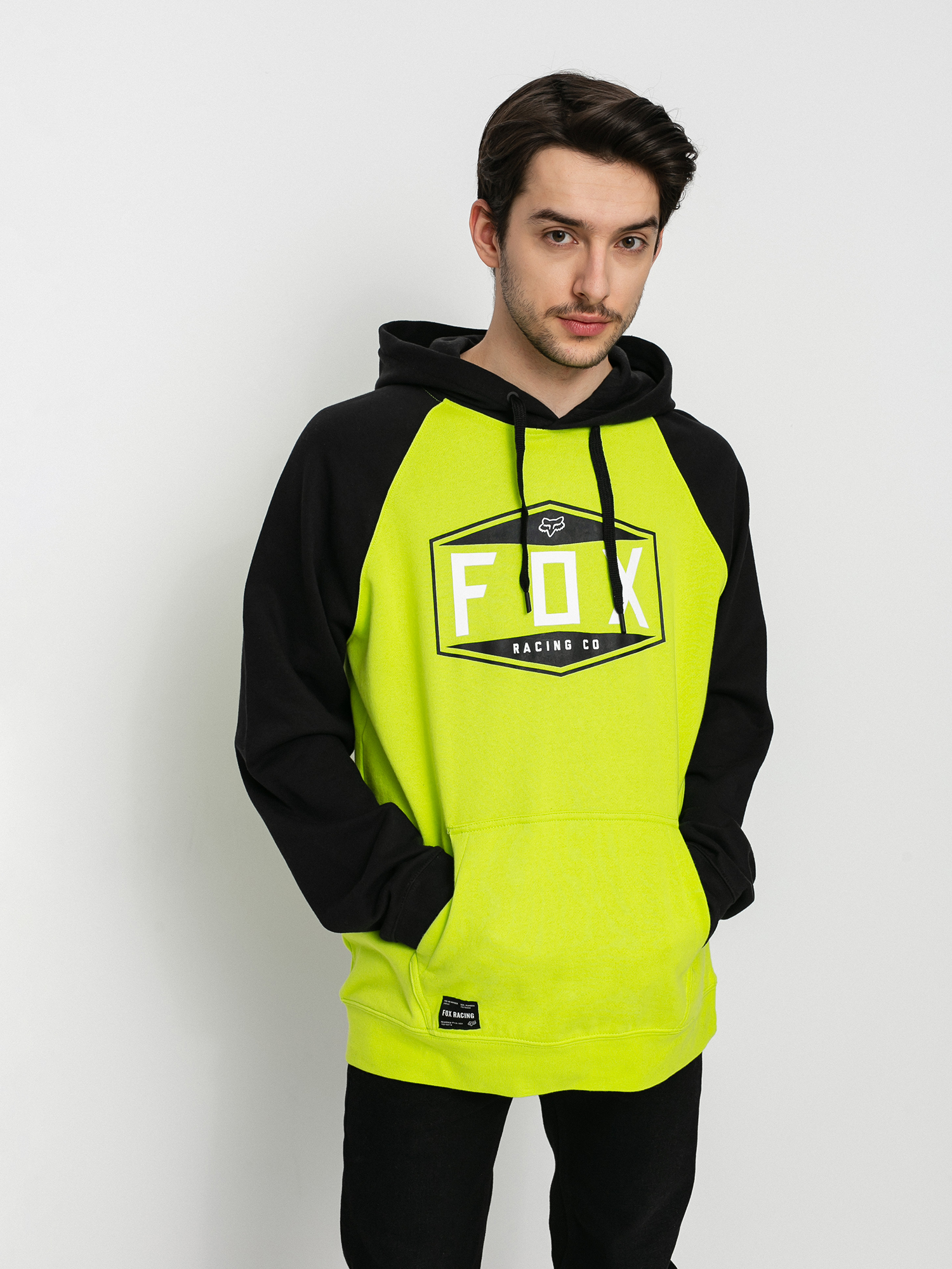 Bluza z kapturem Fox Emblem Raglan HD (flo ylw)
