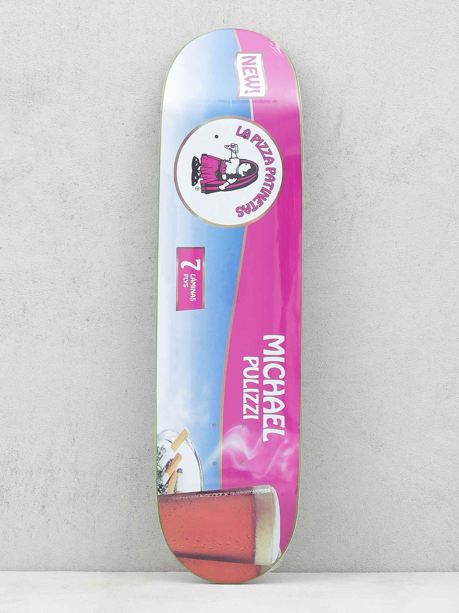Deck Pizza Skateboards Pulizzi Cervesa (pink/blue)