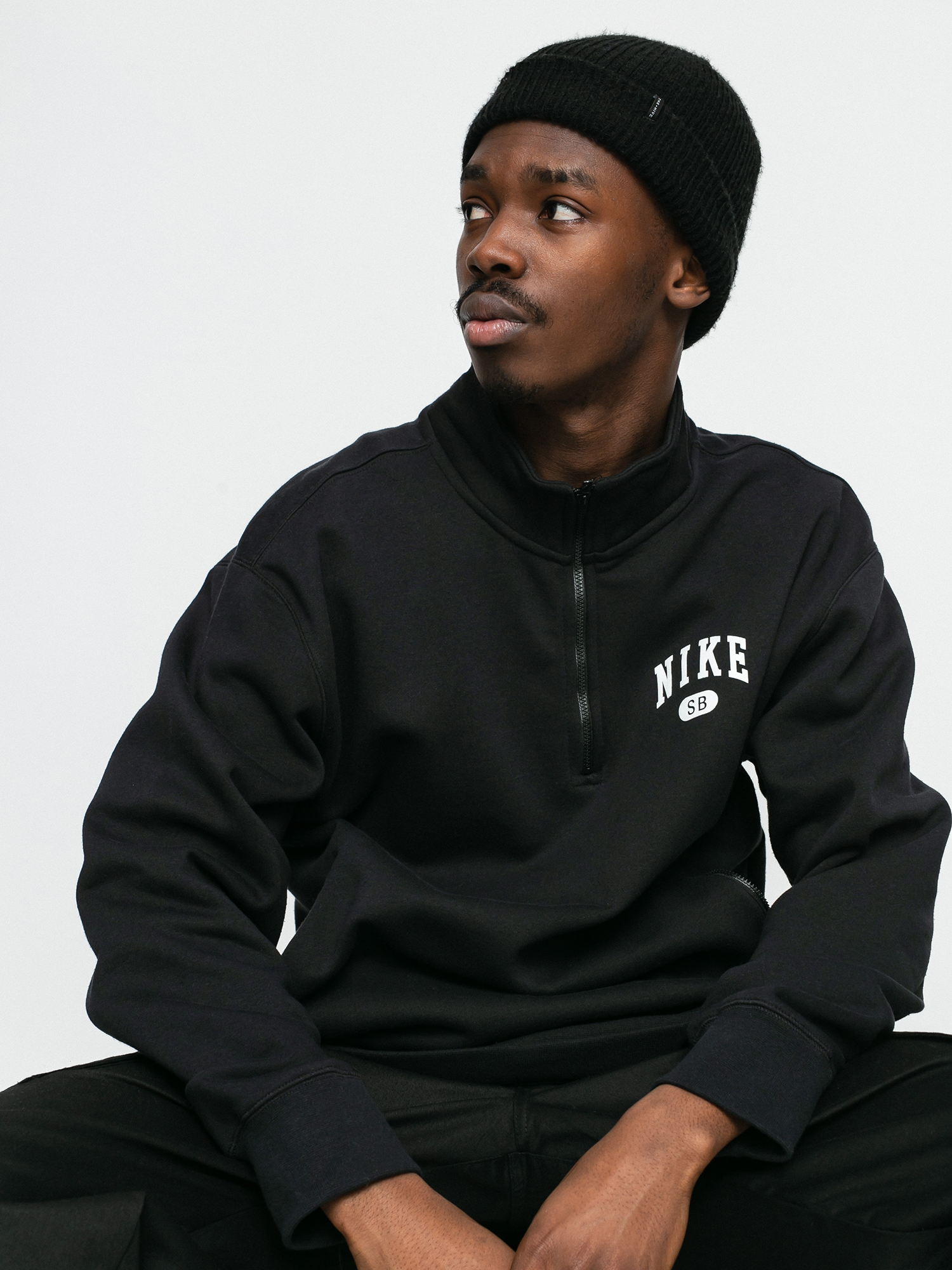 Bluza Nike SB Left Chest Zip (black/white)