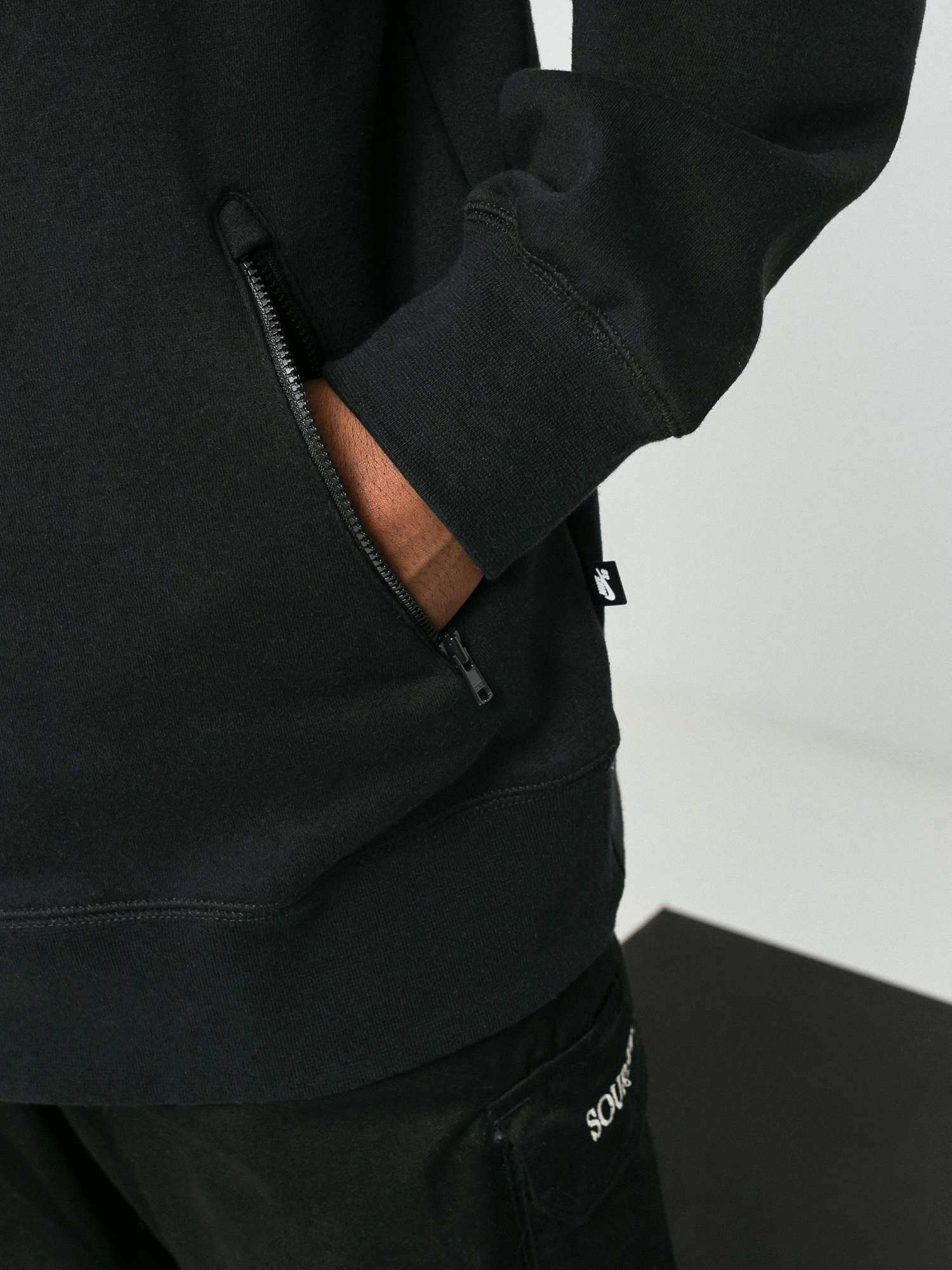 Bluza Nike SB Left Chest Zip (black/white)
