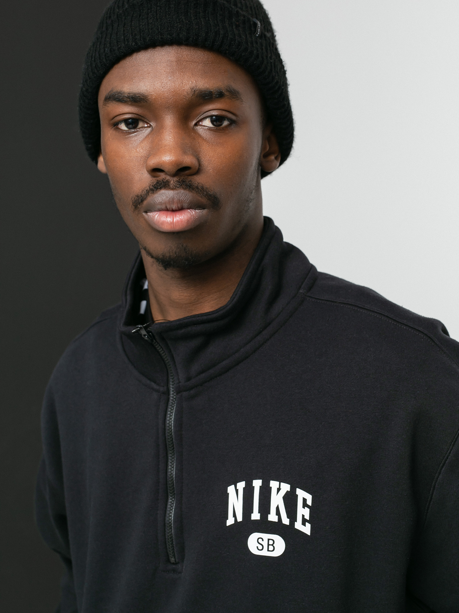 Bluza Nike SB Left Chest Zip (black/white)