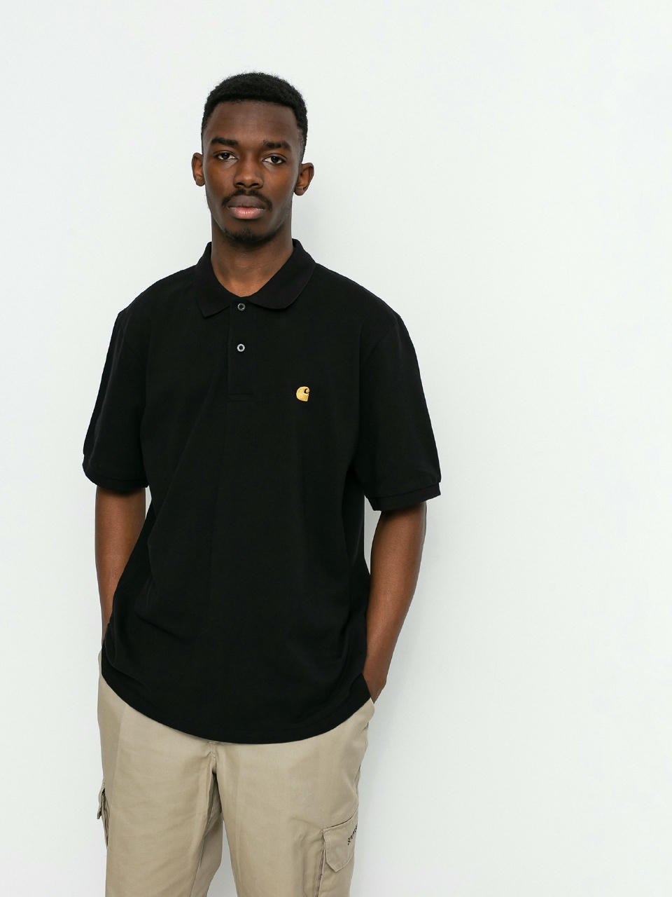 Polo Carhartt WIP Chase Pique (black/gold)