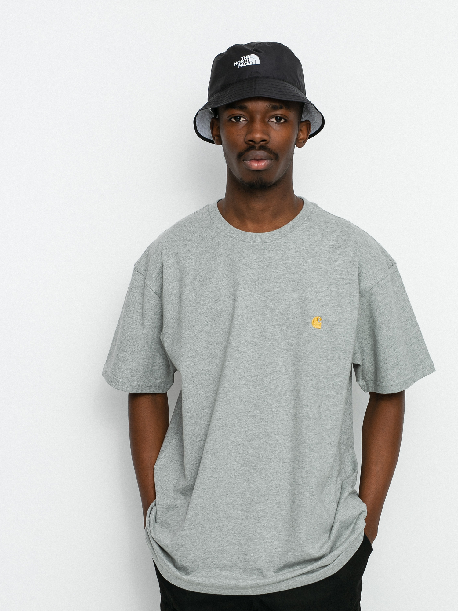 T-shirt Carhartt WIP Chase (grey heather/gold)