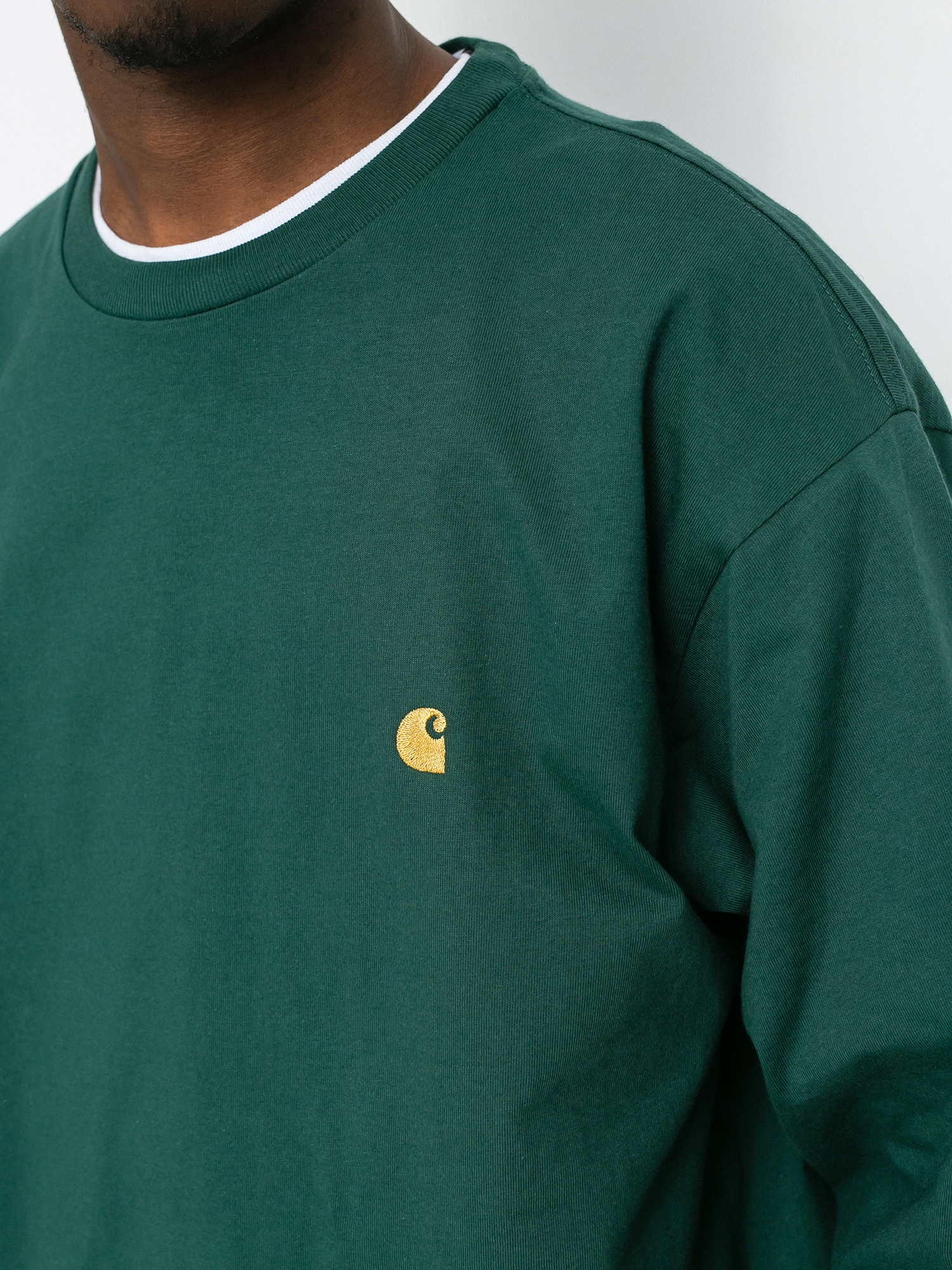 Longsleeve Carhartt WIP Chase (treehouse/gold)