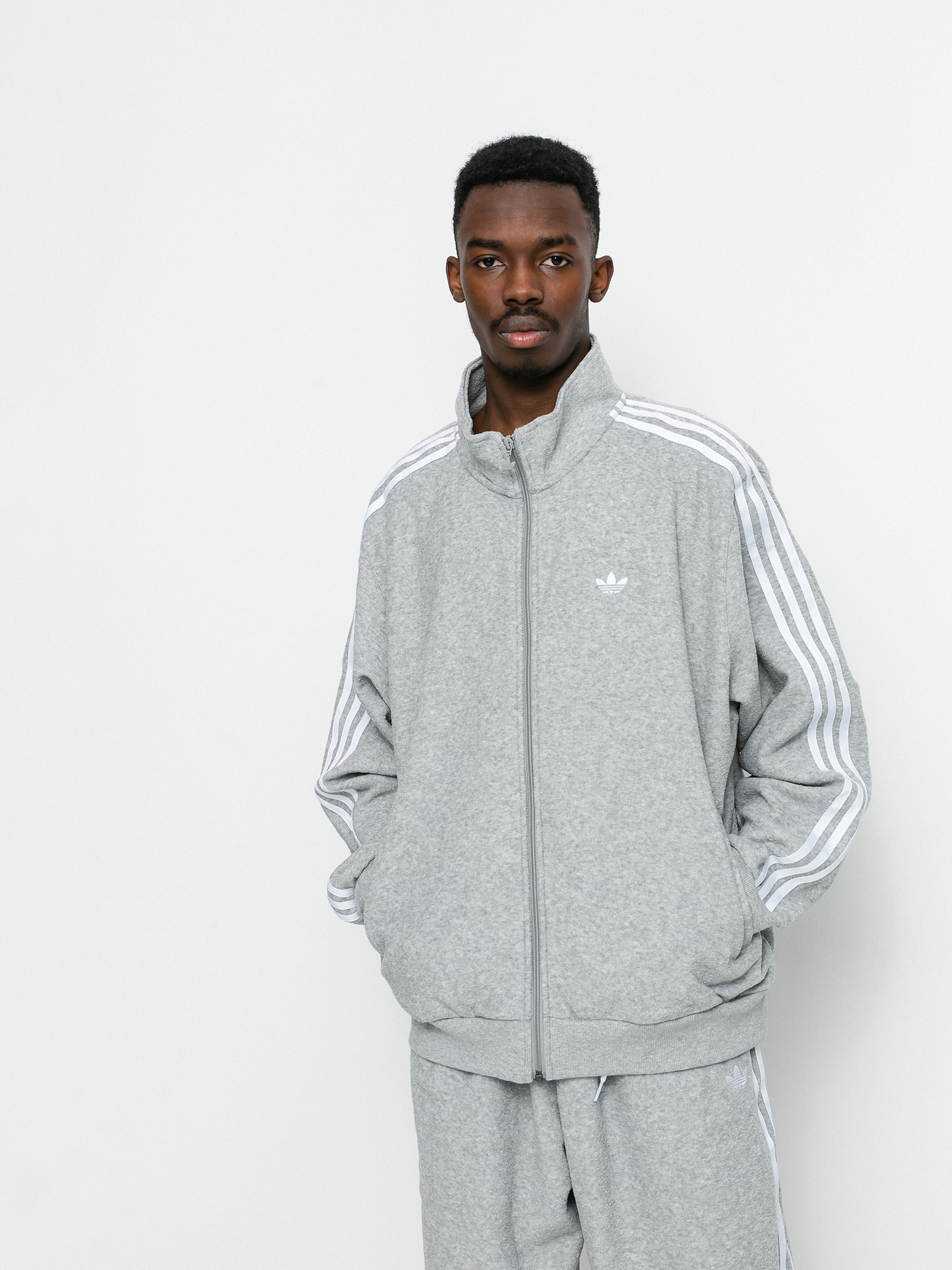 Bluza adidas Boucle Track (mgreyh/white)