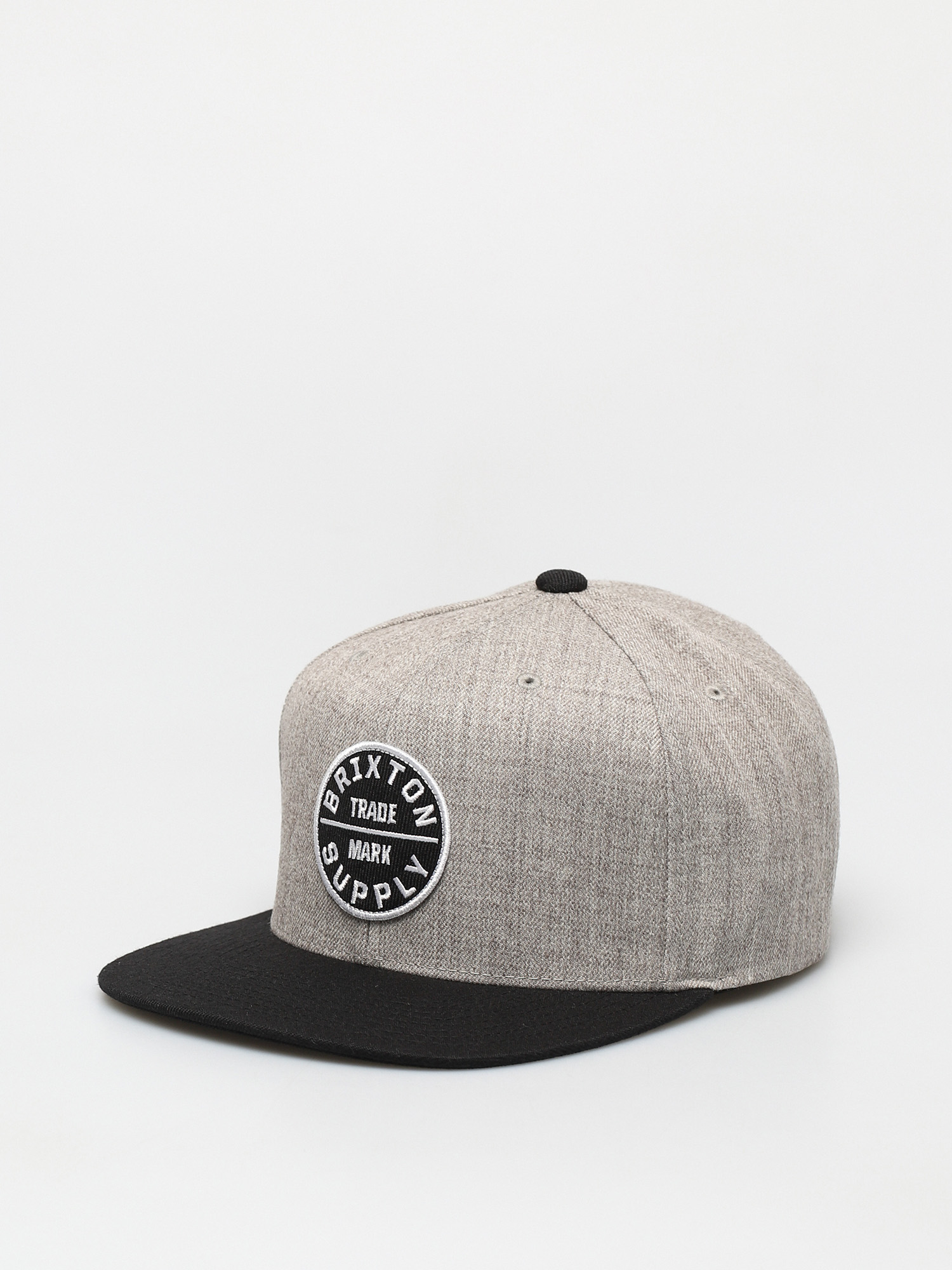 Czapka z daszkiem Brixton Oath III Snapback (light heather grey/black)