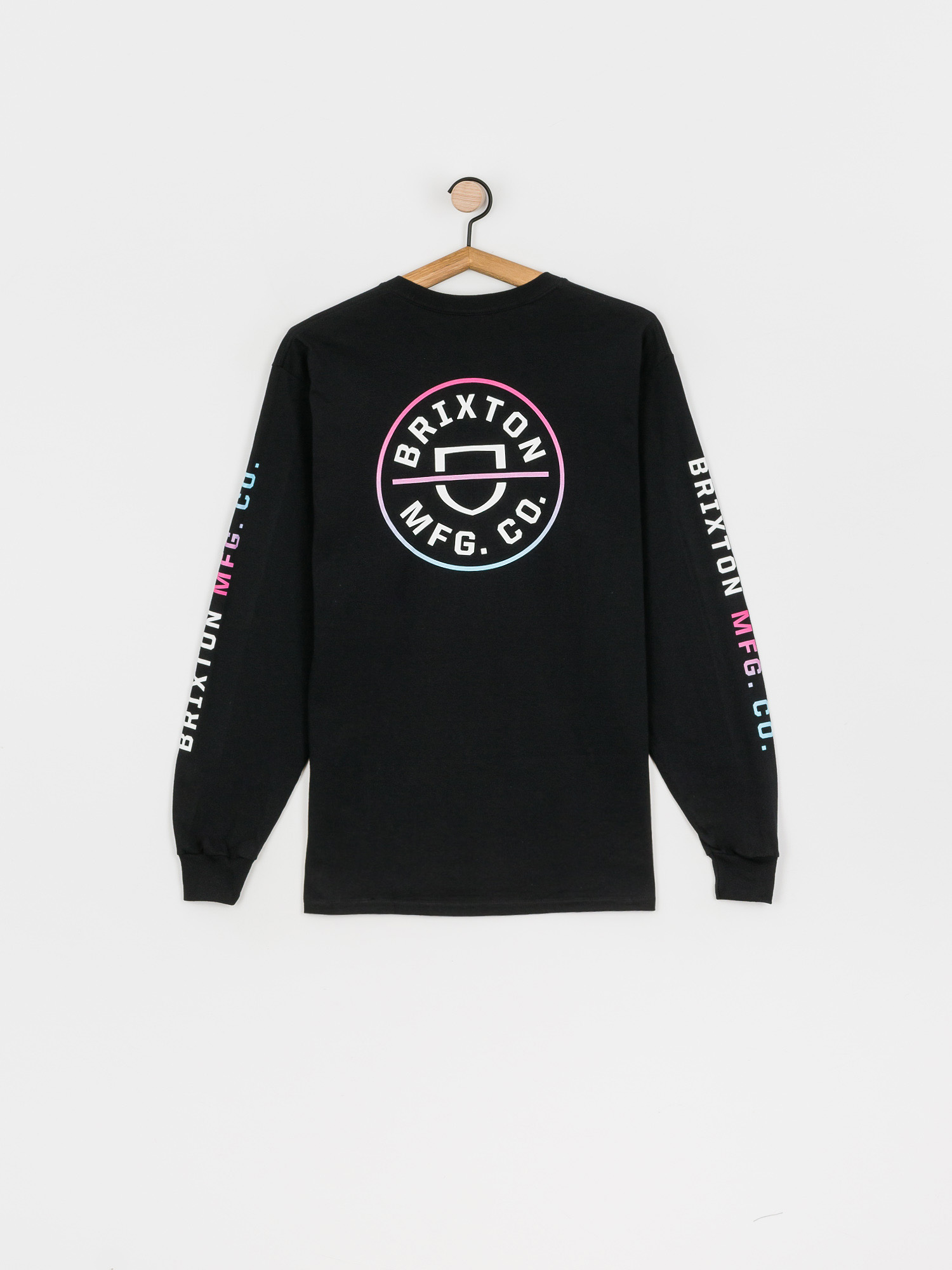 Longsleeve Brixton Crest Stt (black/light blue/pink)