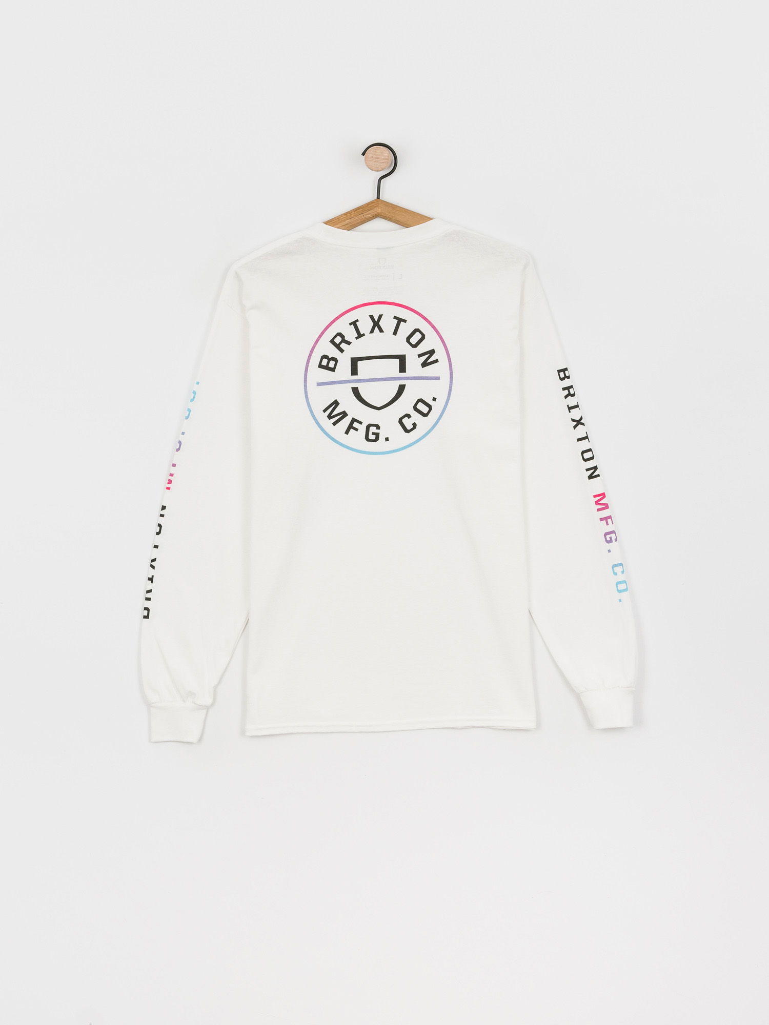 Longsleeve Brixton Crest Stt (white/light blue/pink)