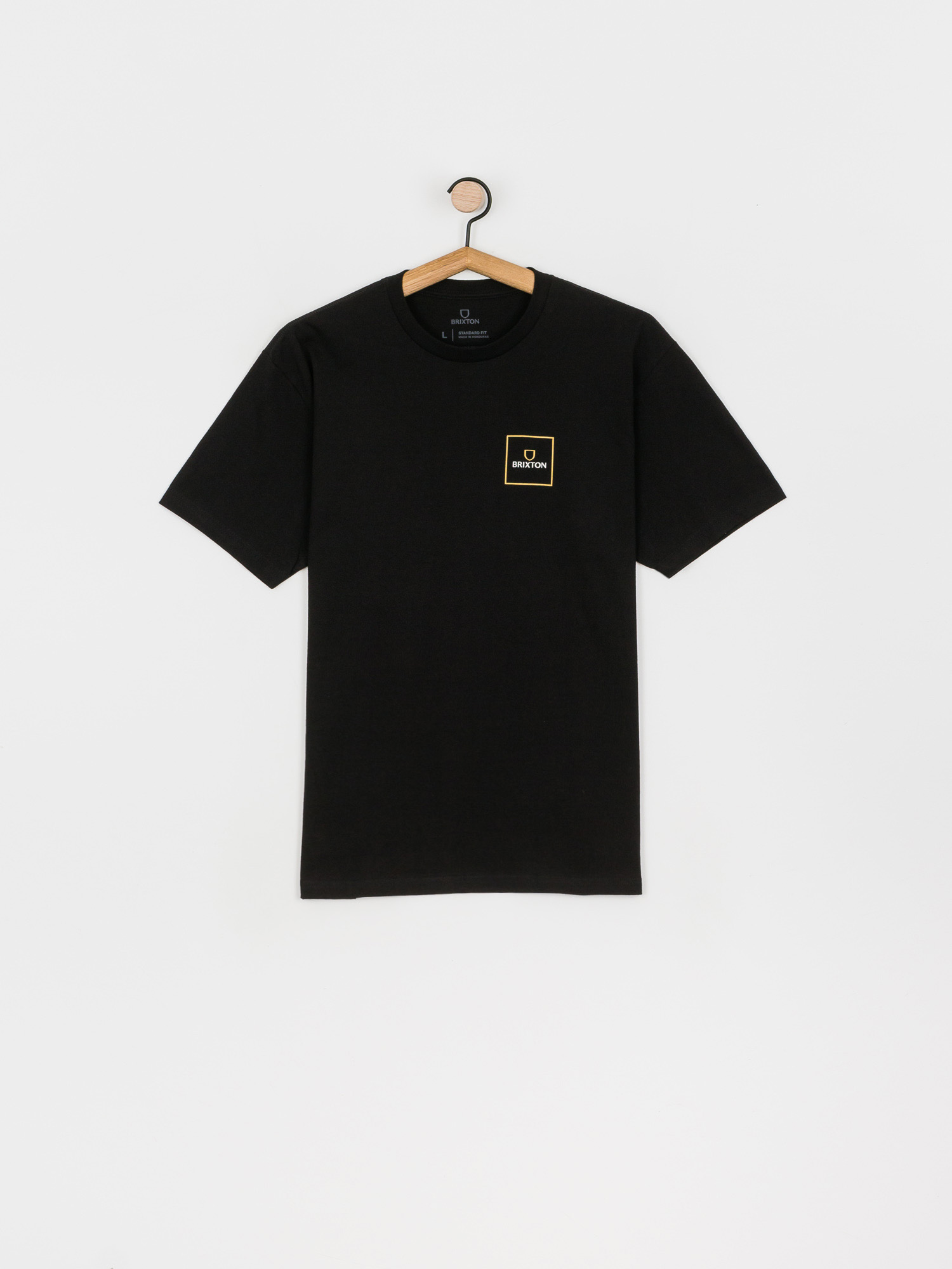 T-shirt Brixton Alpha Square Stt (black/lemon curry)