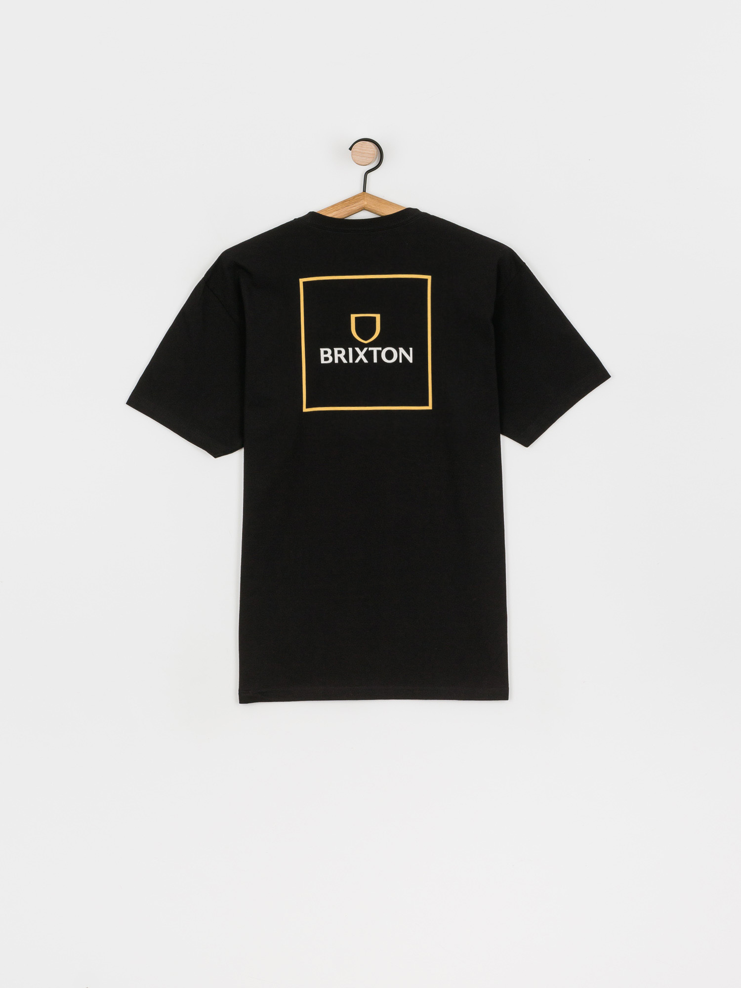 T-shirt Brixton Alpha Square Stt (black/lemon curry)