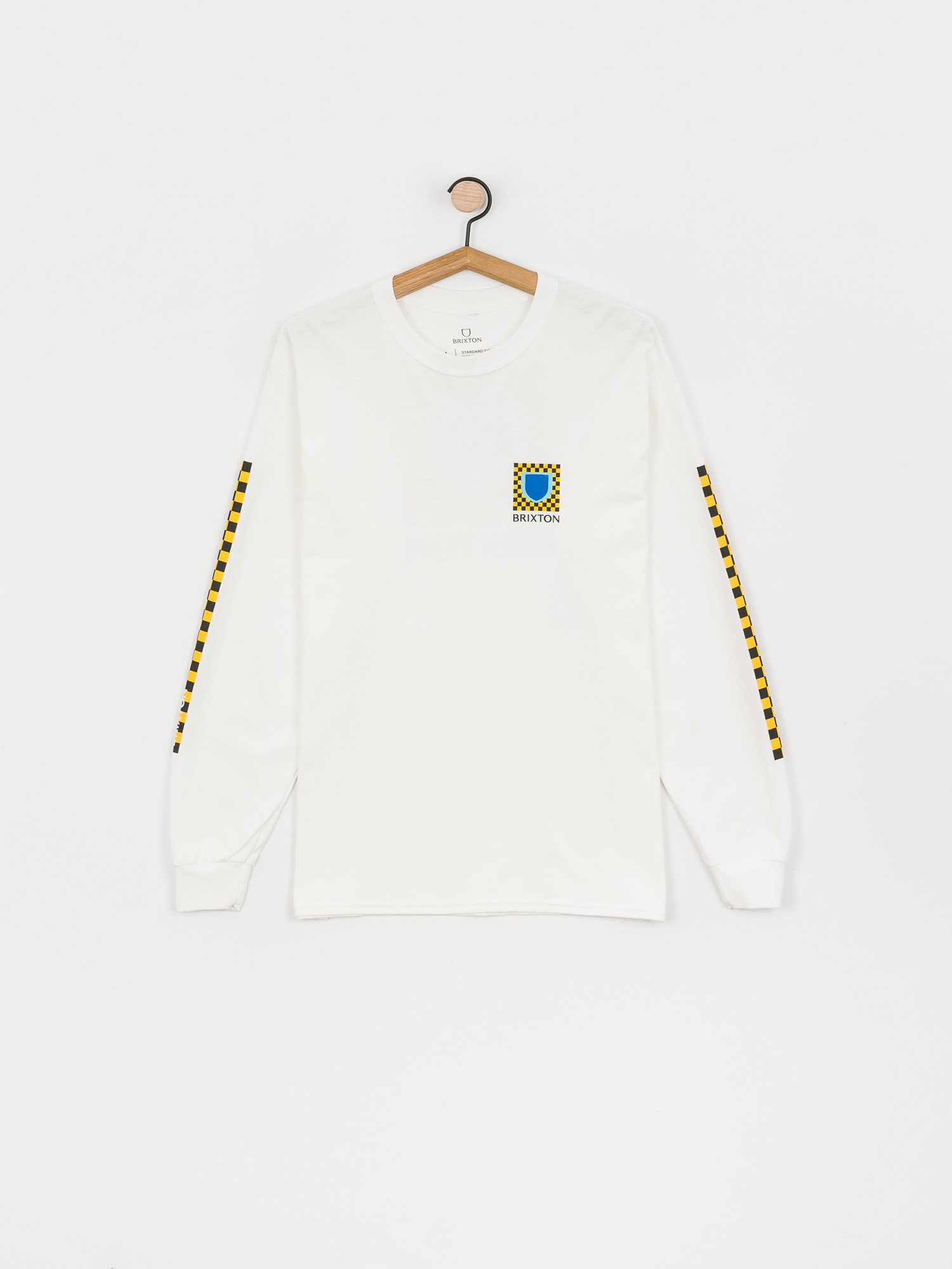 Longsleeve Brixton Beta Checkers Stt (white)