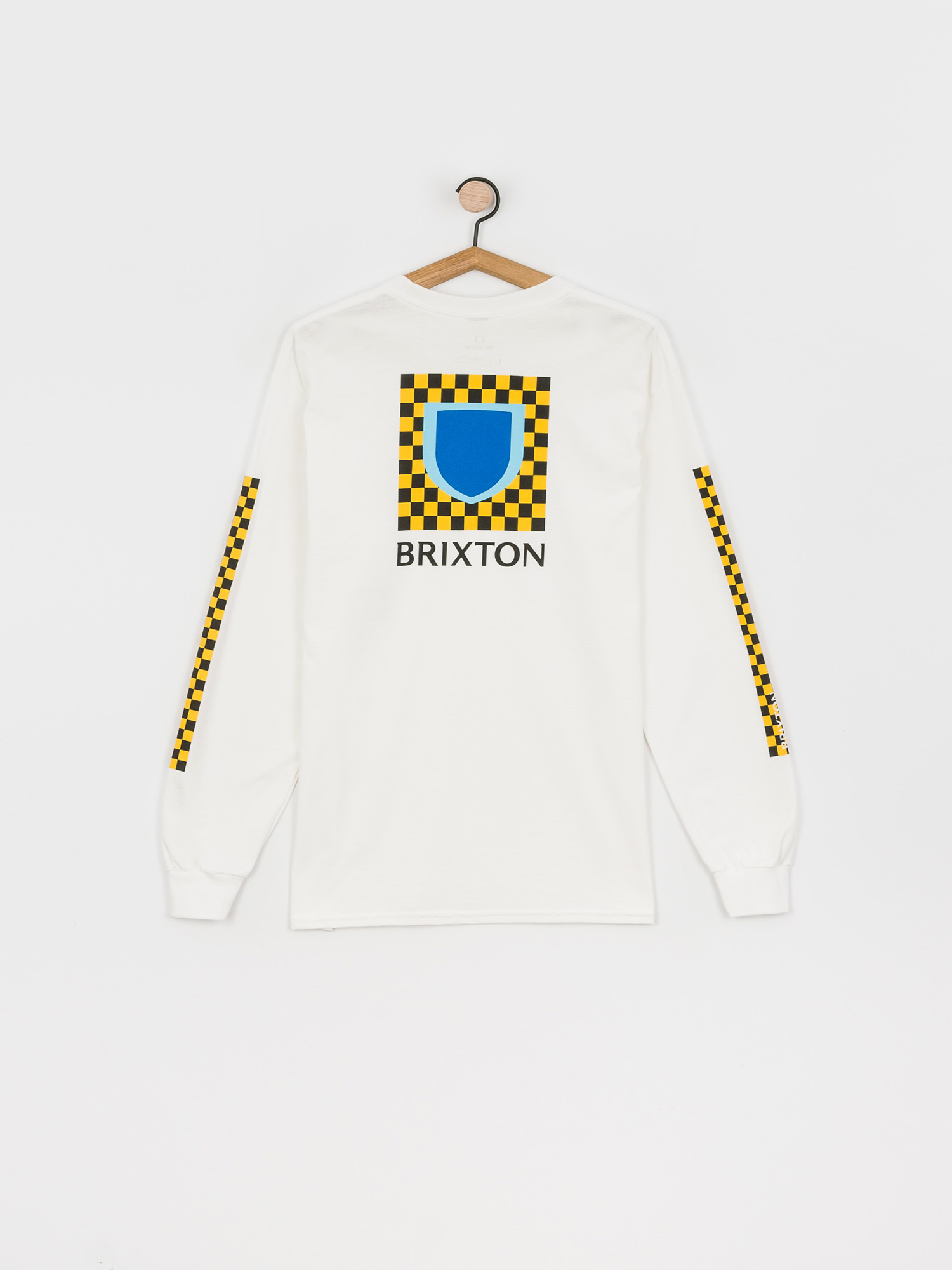 Longsleeve Brixton Beta Checkers Stt (white)