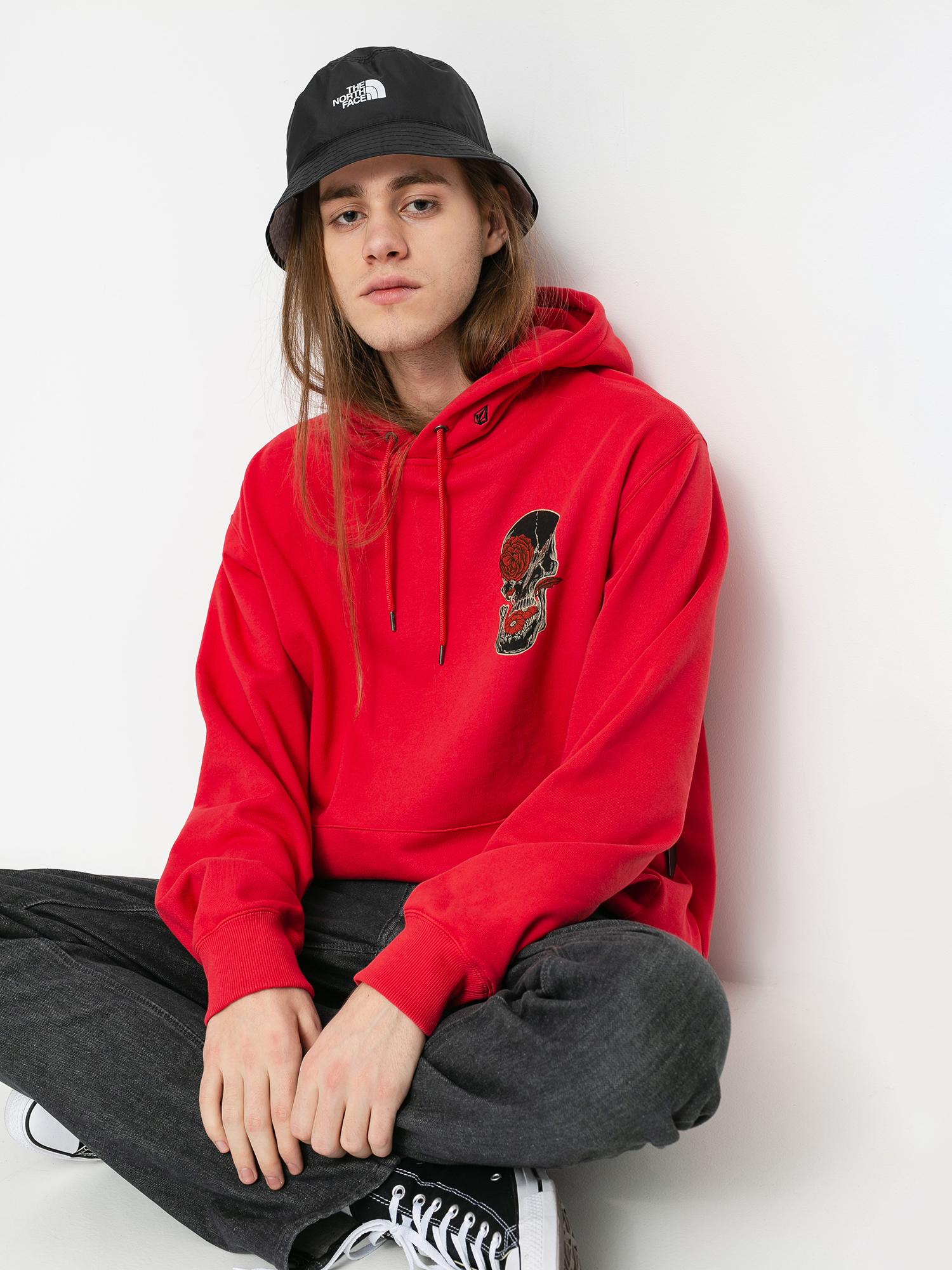 Bluza z kapturem Volcom Fa HD (carmine red)