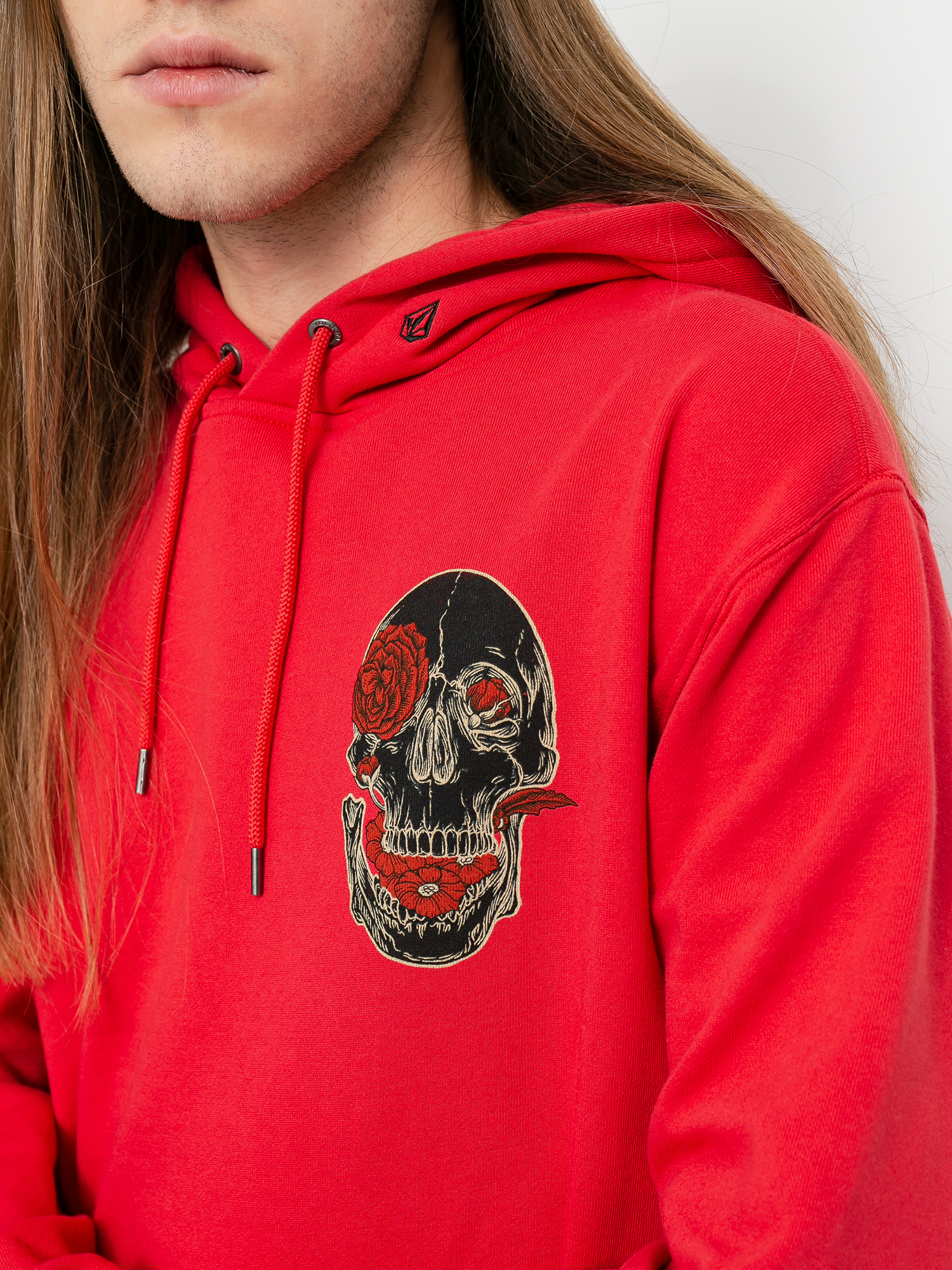 Bluza z kapturem Volcom Fa HD (carmine red)