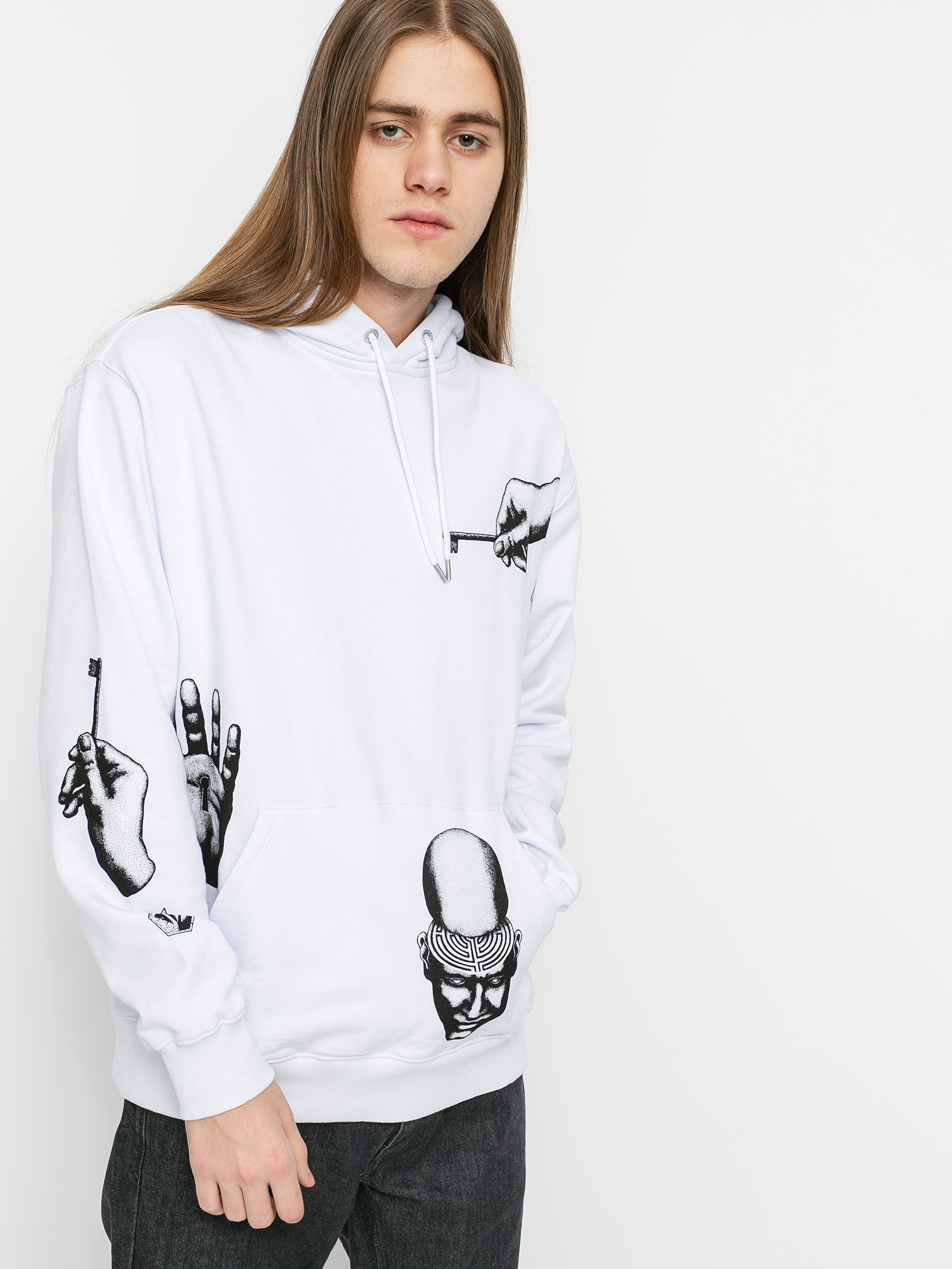 Bluza z kapturem Volcom Fa HD (white)
