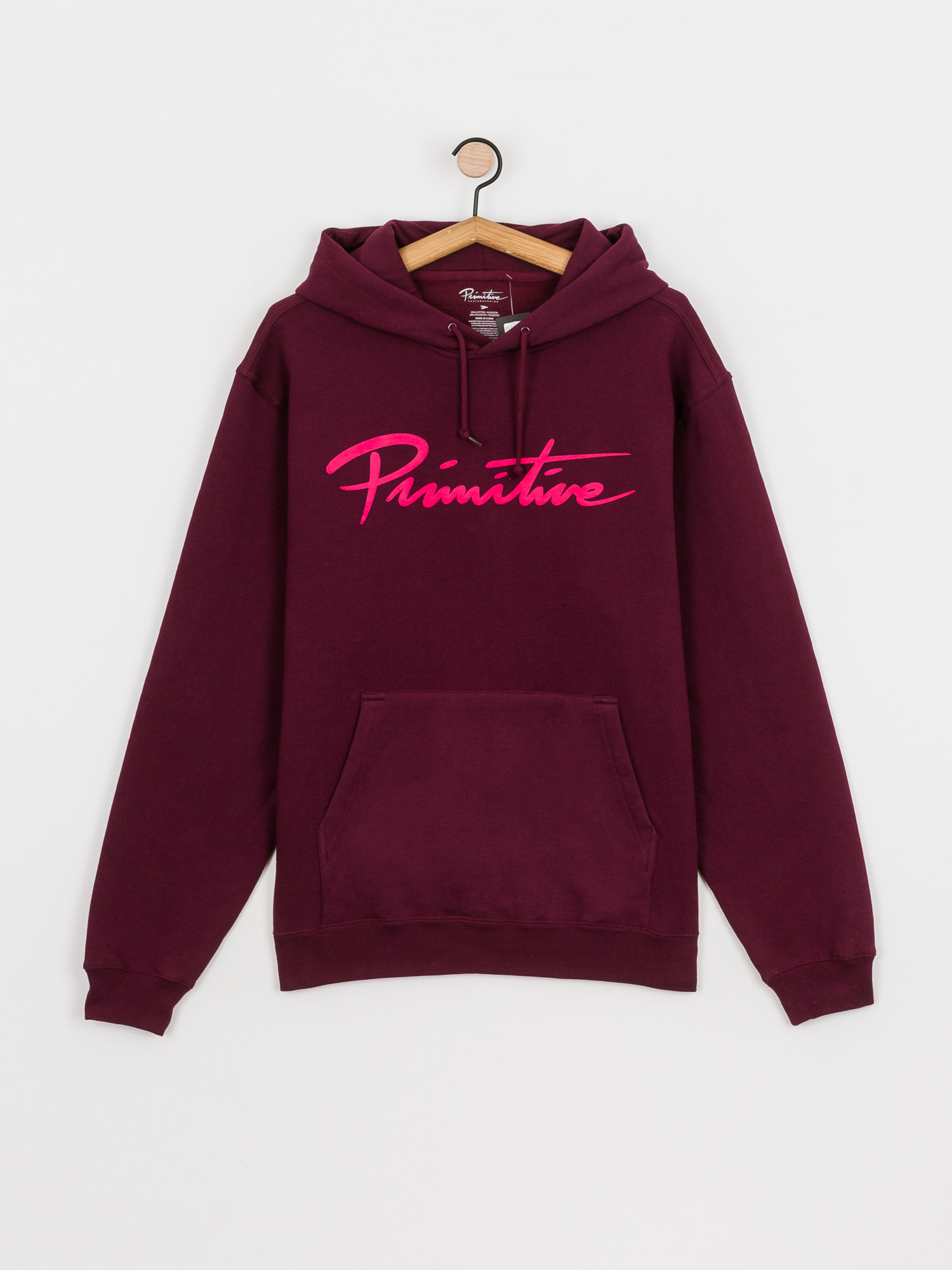 Bluza z kapturem Primitive Nuevo Puff HD (burgundy)