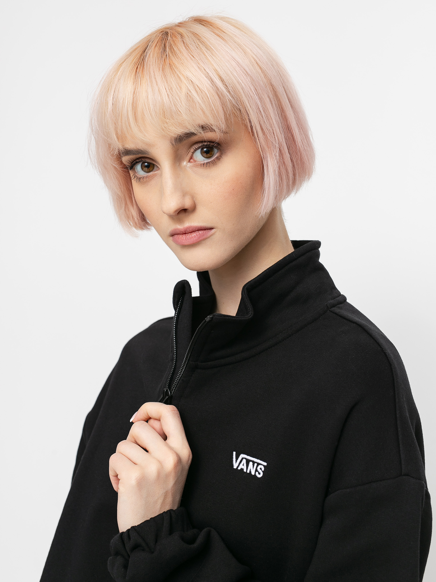 Bluza Vans Left Chest Half Zip Wmn (black)