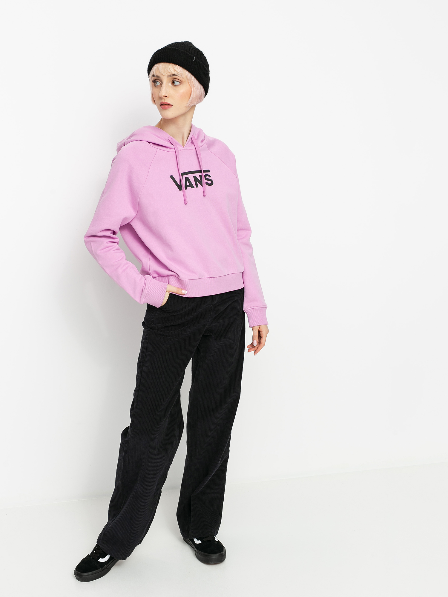 Bluza z kapturem Vans Flying V Ft Boxy HD Wmn (orchid)
