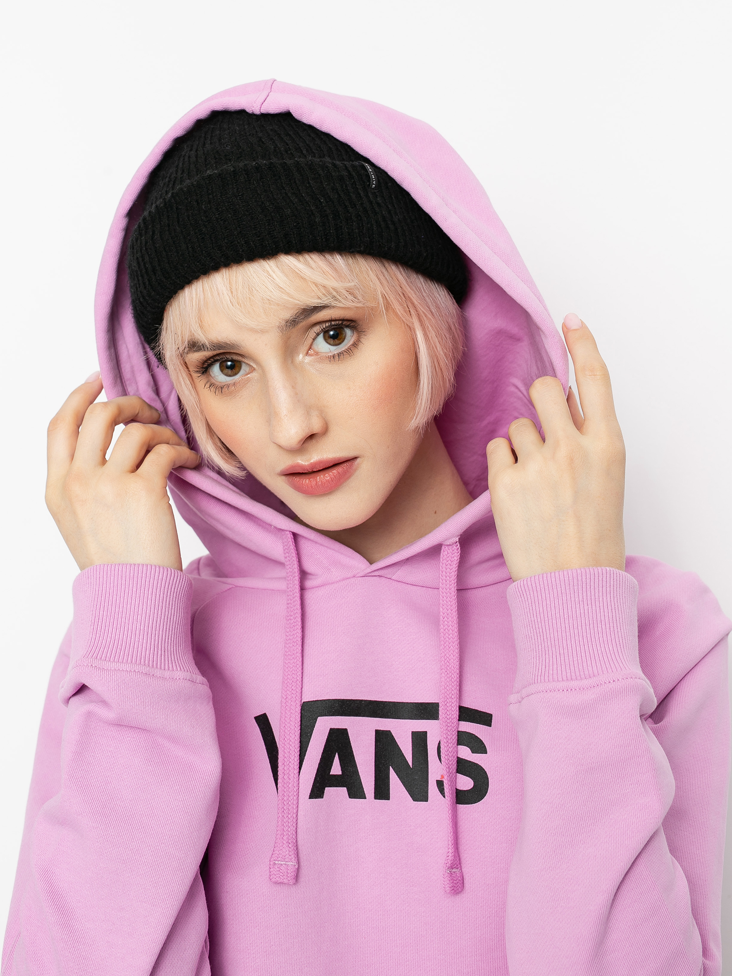 Bluza z kapturem Vans Flying V Ft Boxy HD Wmn (orchid)