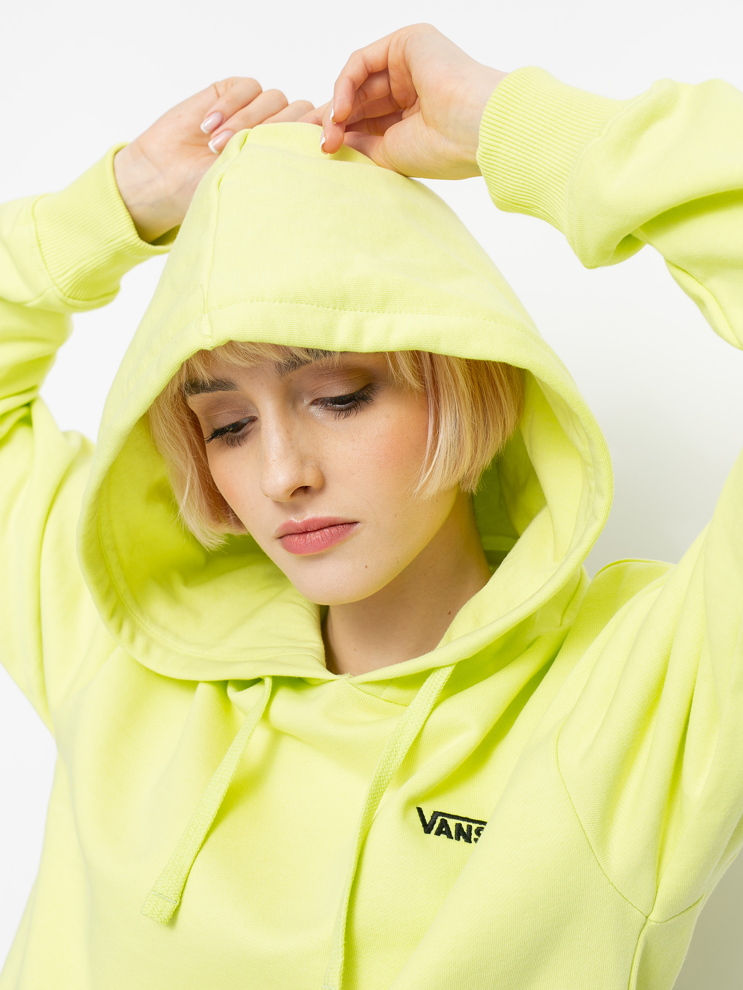 Bluza z kapturem Vans Flying V Bf Ft HD Wmn (sunny lime)