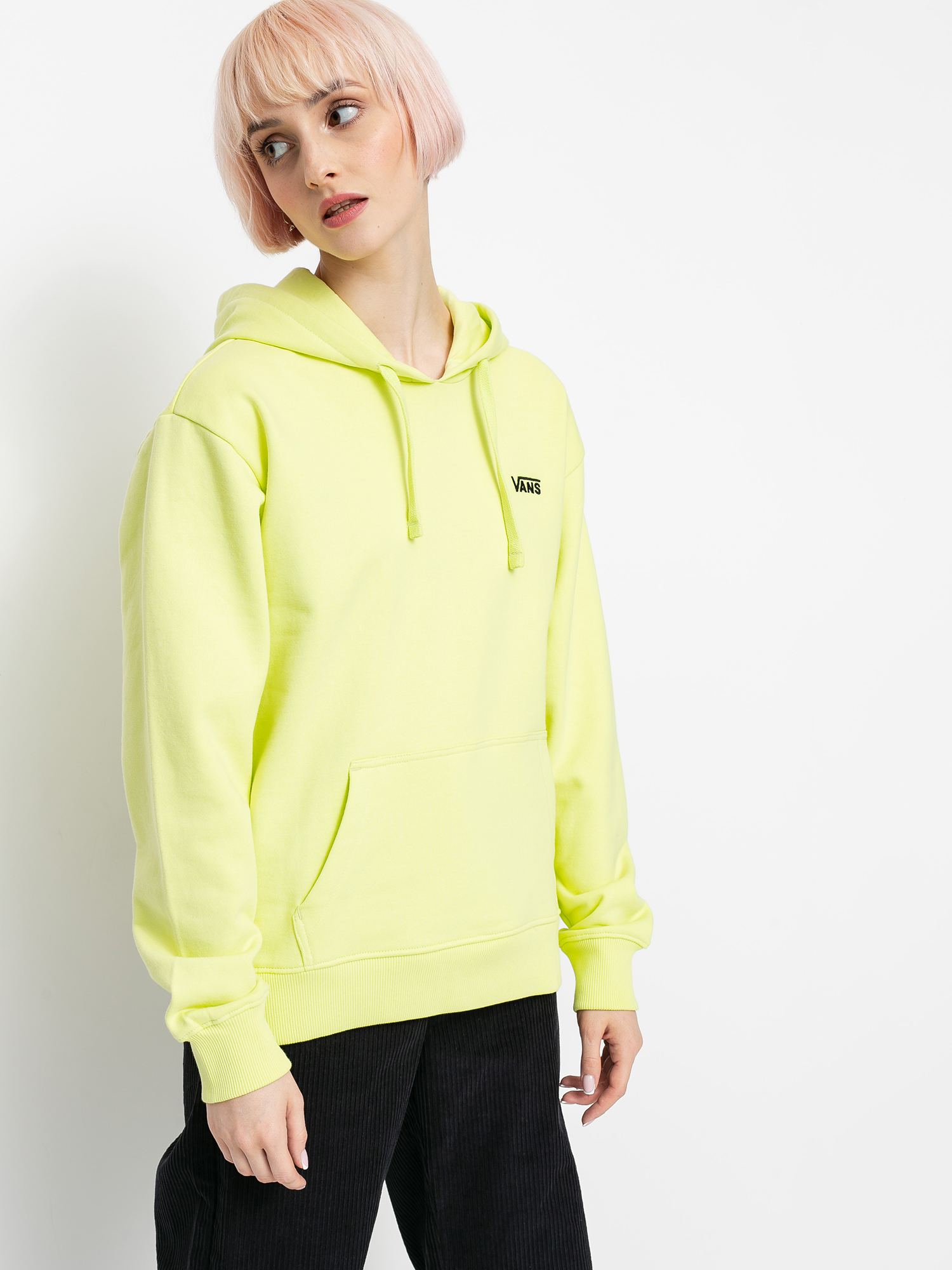 Bluza z kapturem Vans Flying V Bf Ft HD Wmn (sunny lime)