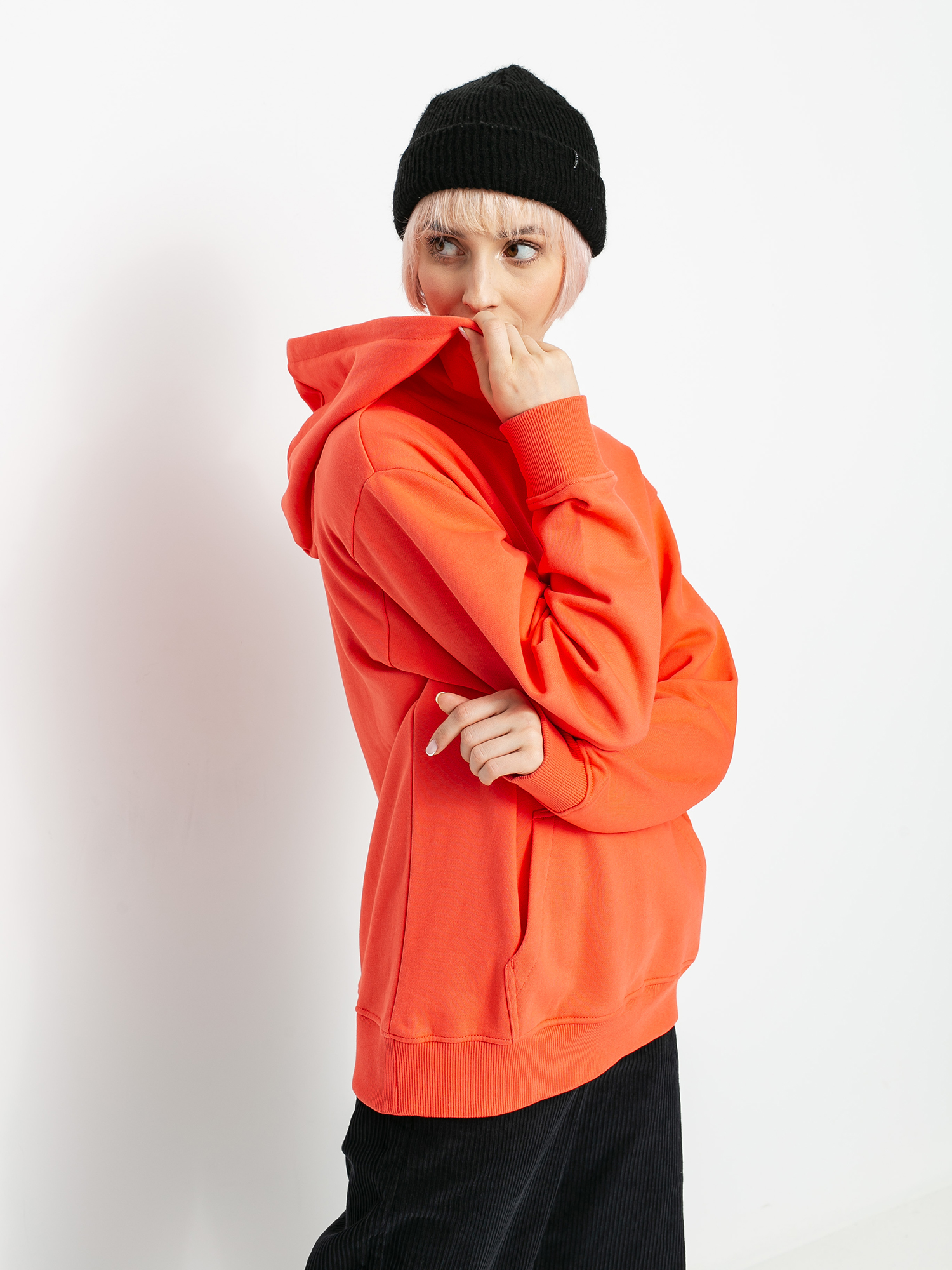 Bluza z kapturem Vans Flying V Bf Ft HD Wmn (hot coral)