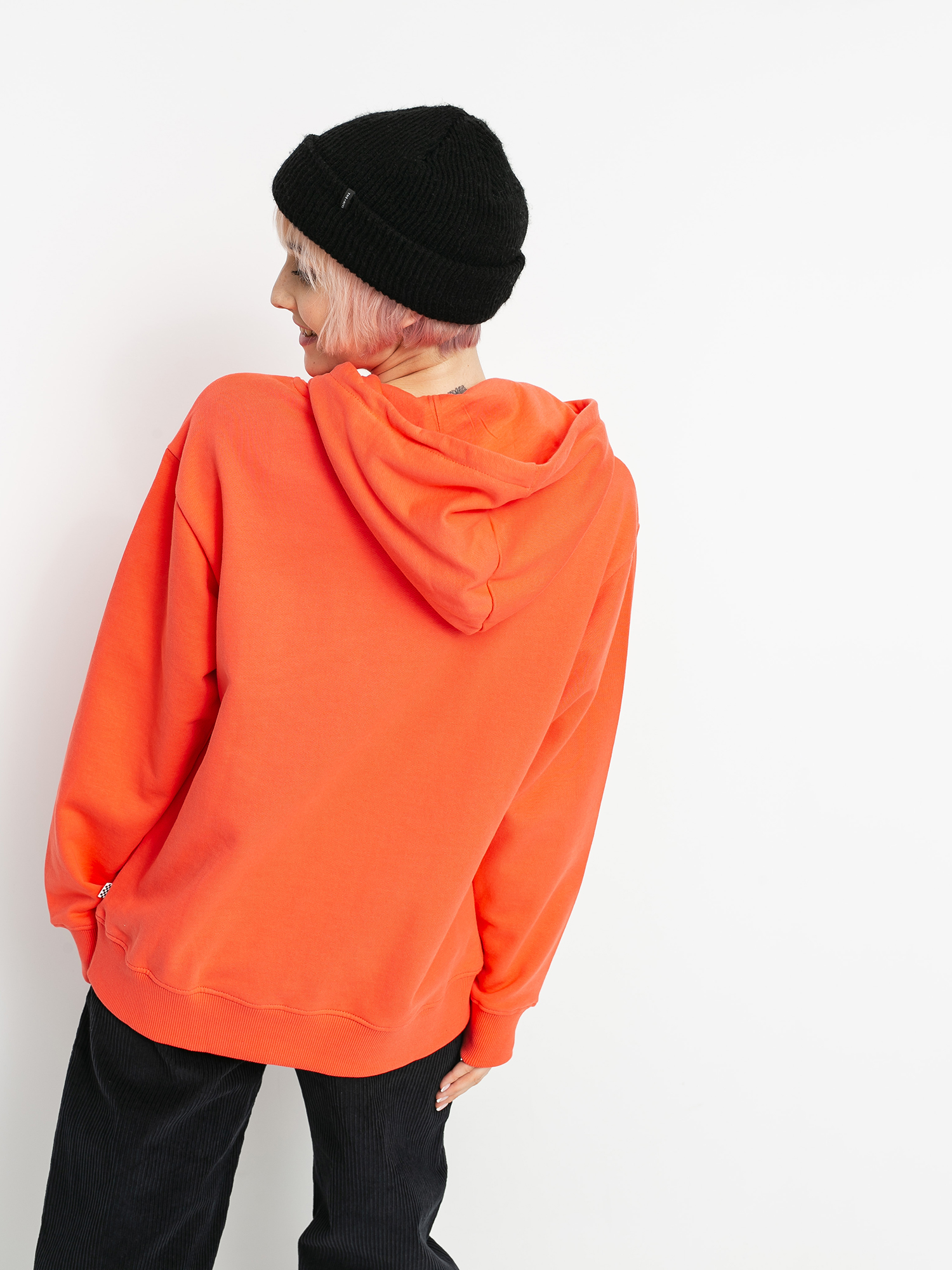 Bluza z kapturem Vans Flying V Bf Ft HD Wmn (hot coral)