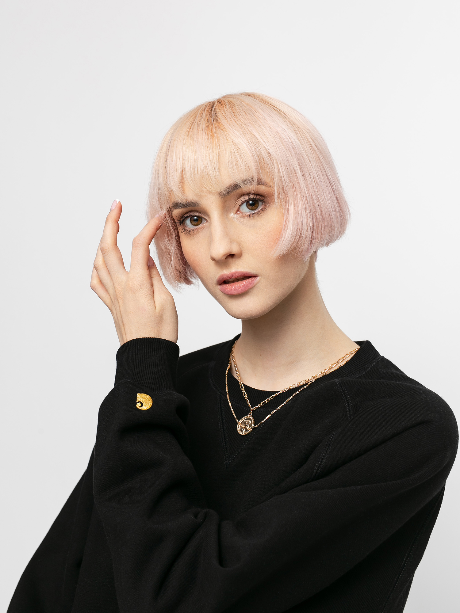 Bluza Carhartt WIP Chase Wmn (black/gold)