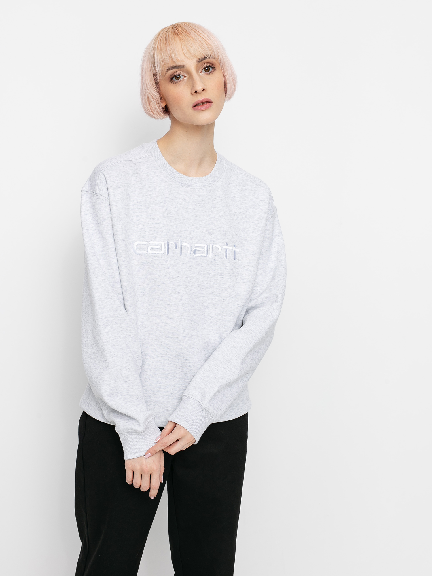 Bluza Carhartt WIP Sweat Wmn (ash heather/white)