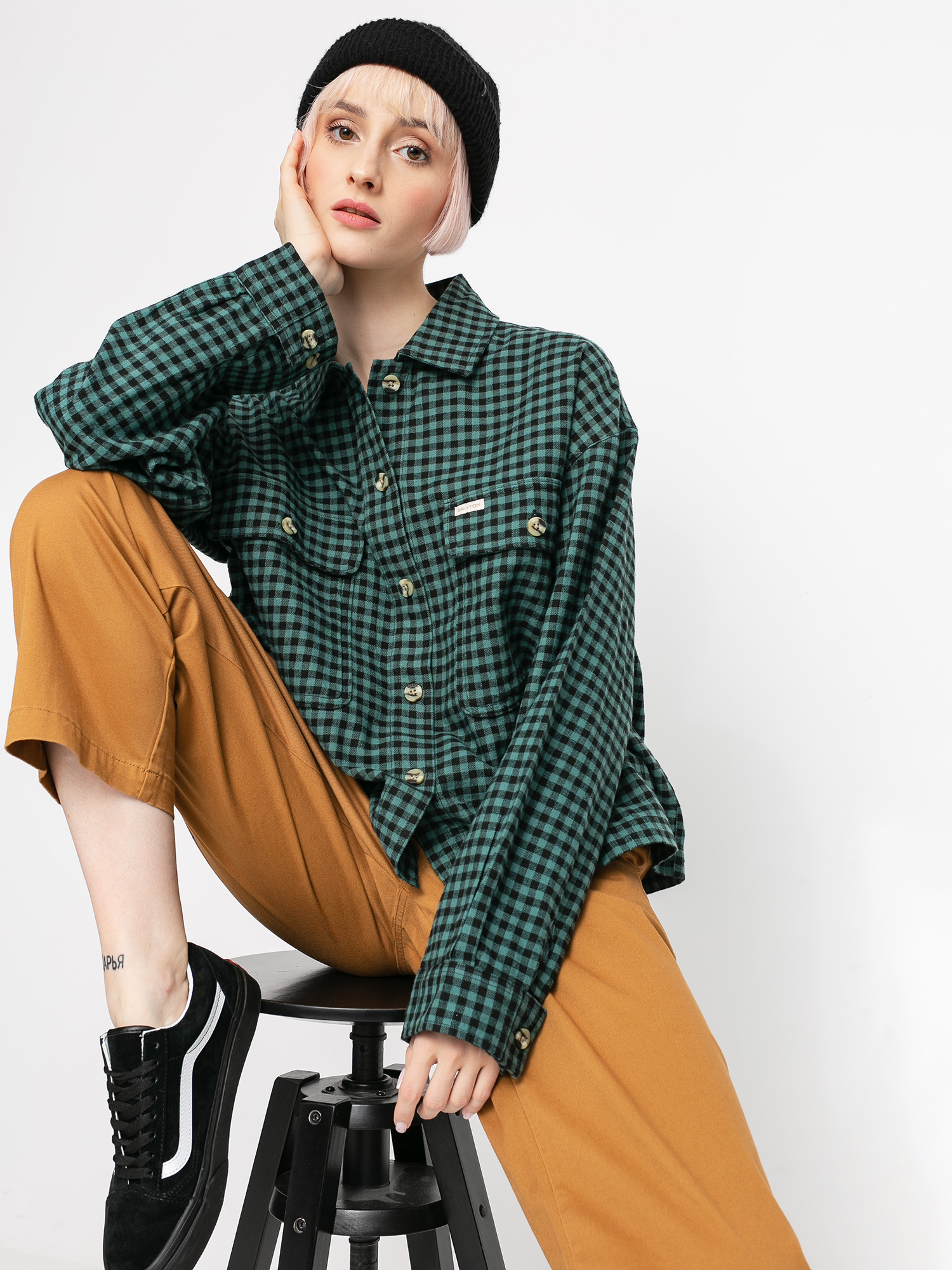 Koszula Brixton Bowery W Lw Flannel Ls Wmn (silver pine)