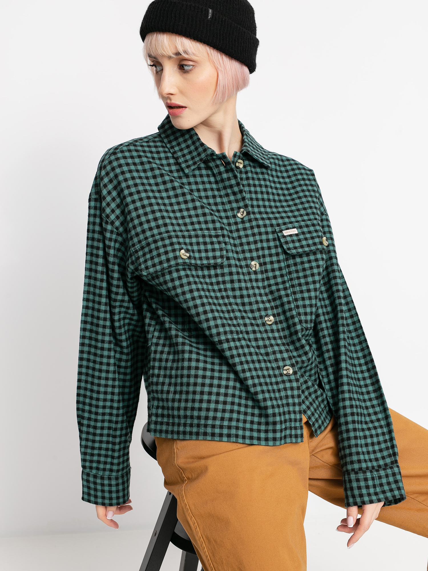 Koszula Brixton Bowery W Lw Flannel Ls Wmn (silver pine)