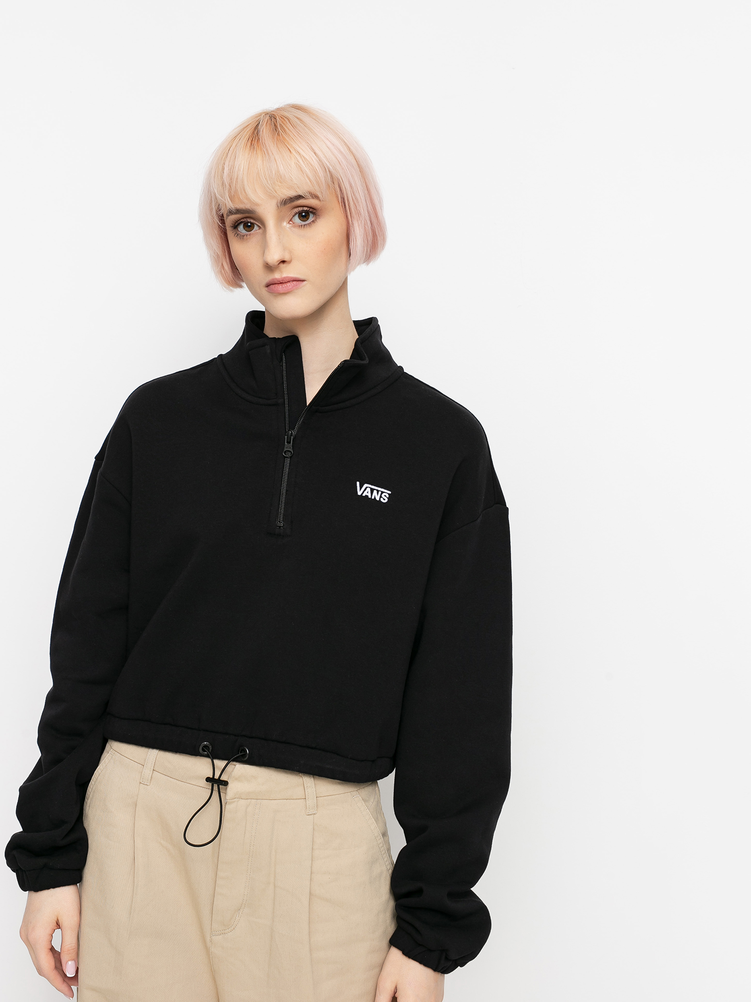 Bluza Vans Left Chest Half Zip Wmn (black)