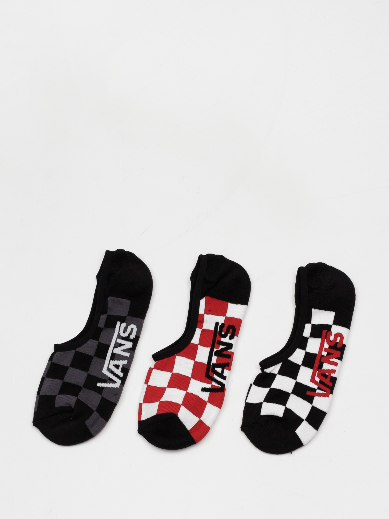 Skarpetki Vans Classic Super No Show 3pk (red/white check)