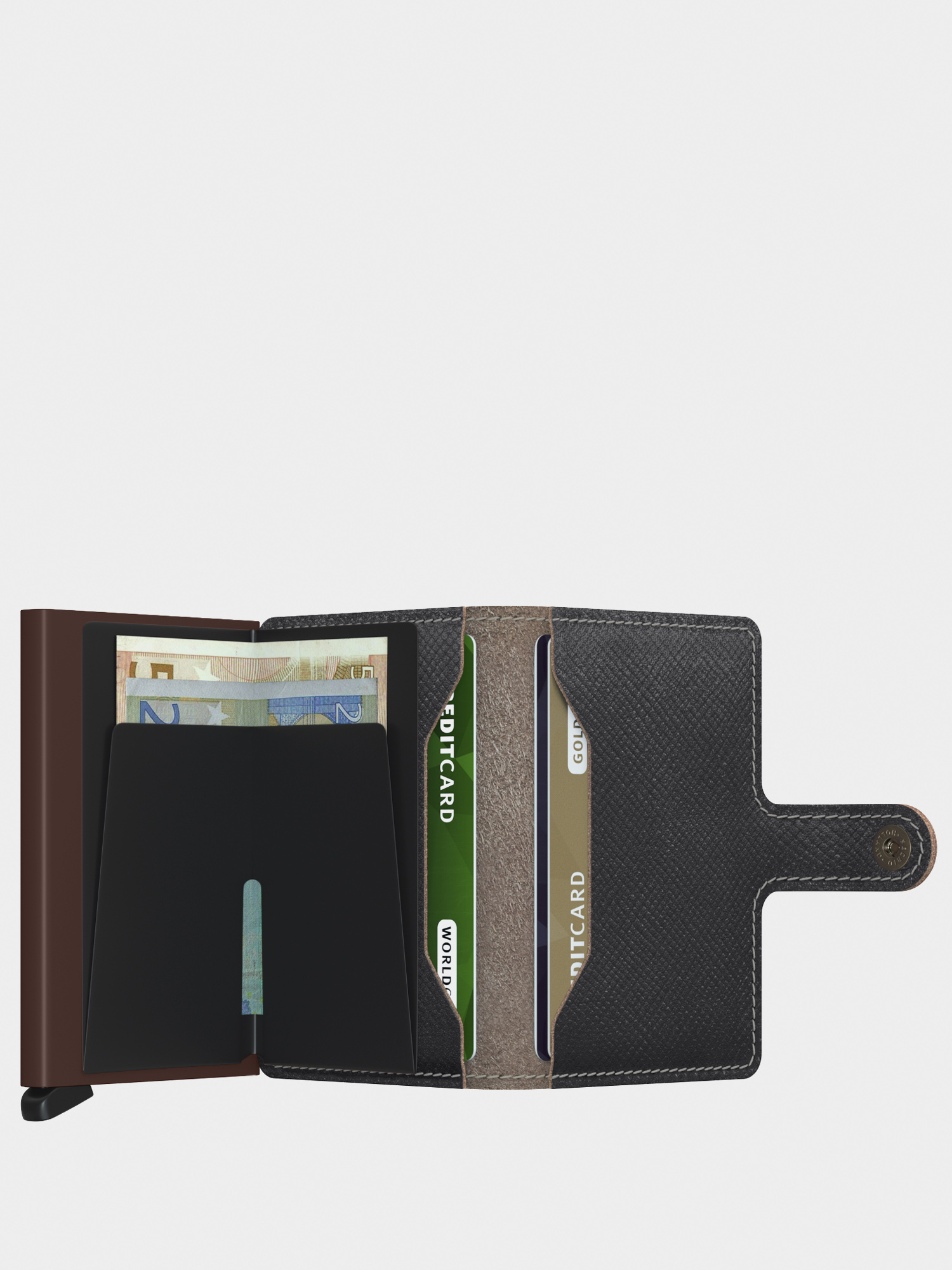 Portfel Secrid Miniwallet (saffiano brown)