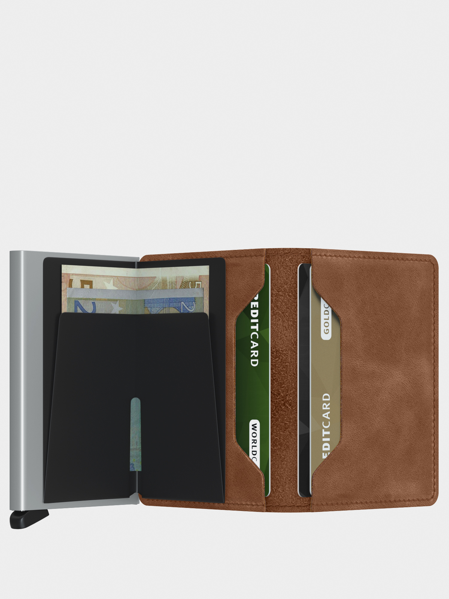 Portfel Secrid Slimwallet (vintage cognac/silver)