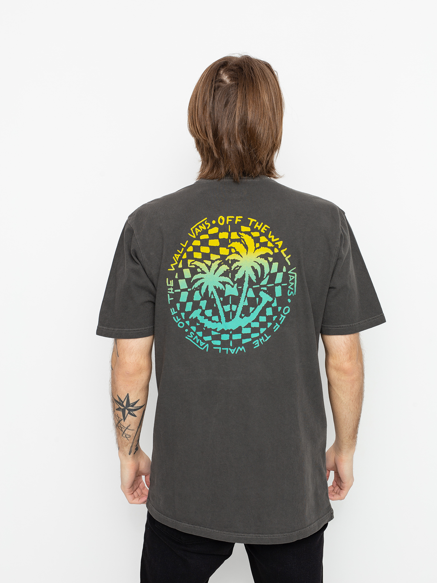 T-shirt Vans Vintage Checker Palms (black)