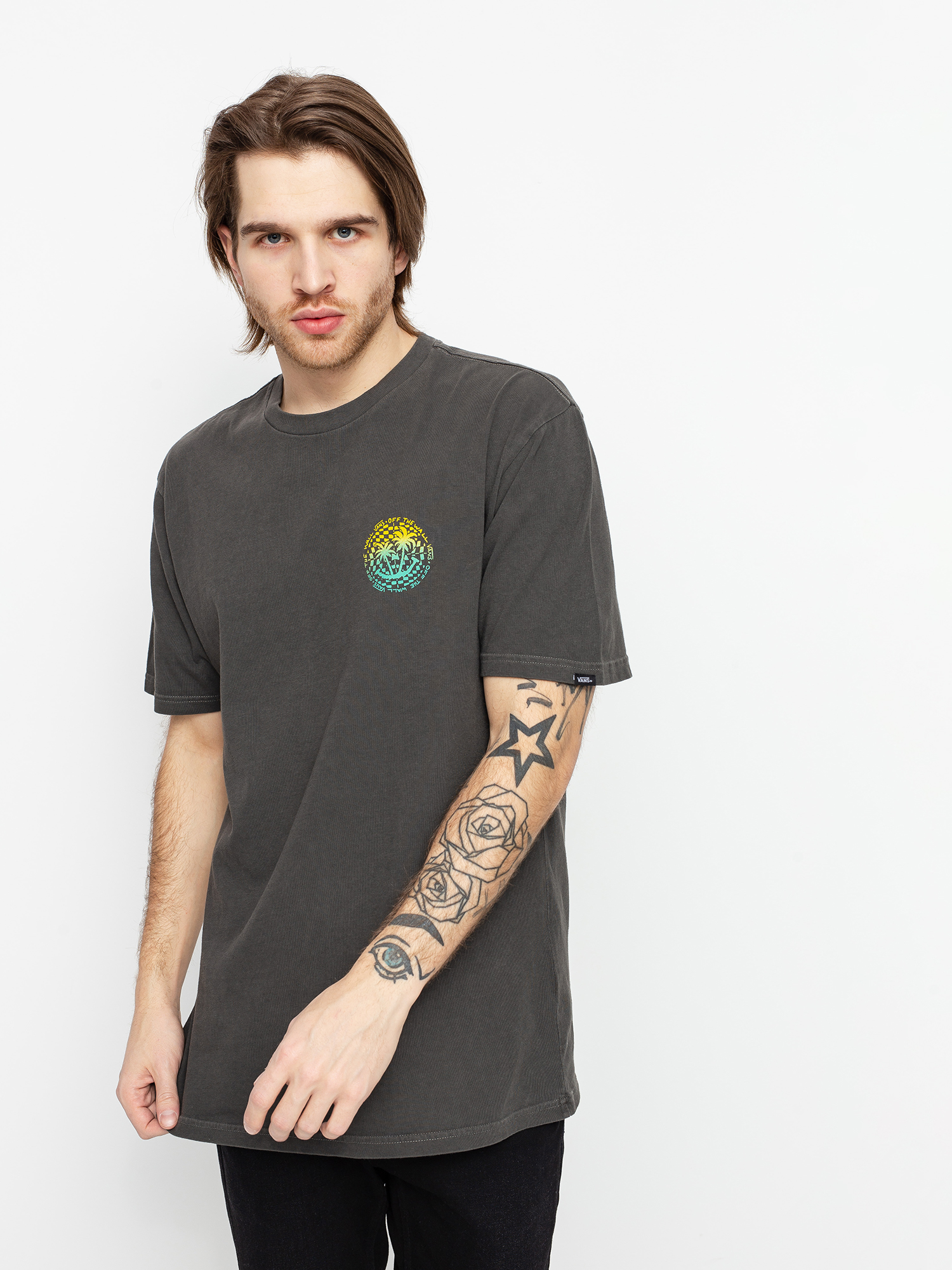 T-shirt Vans Vintage Checker Palms (black)