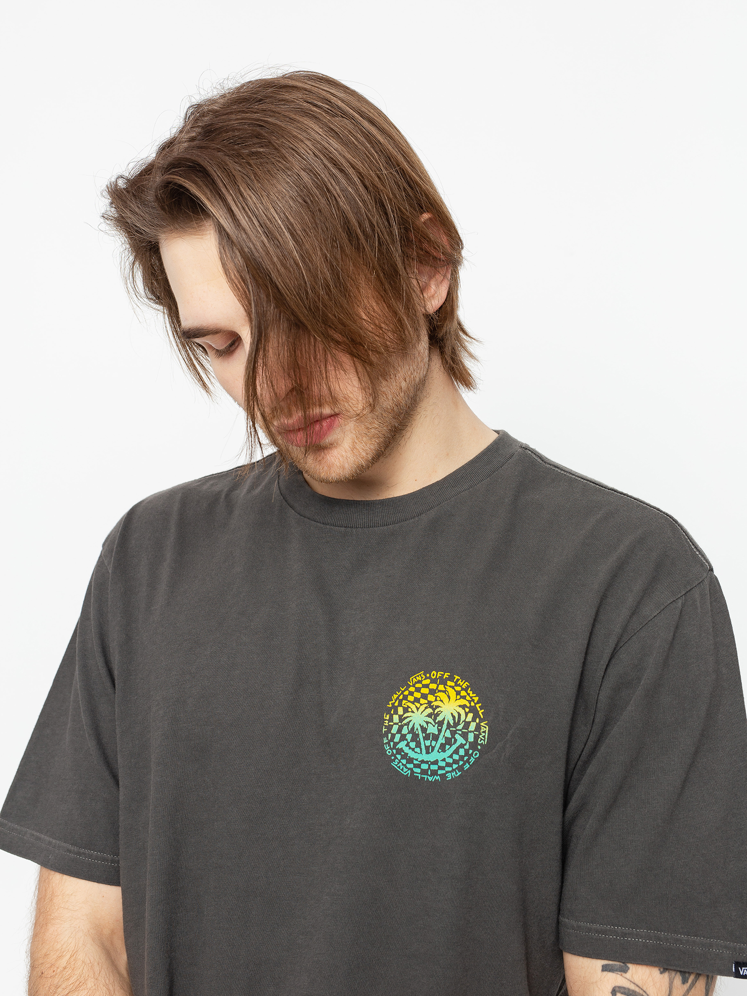 T-shirt Vans Vintage Checker Palms (black)
