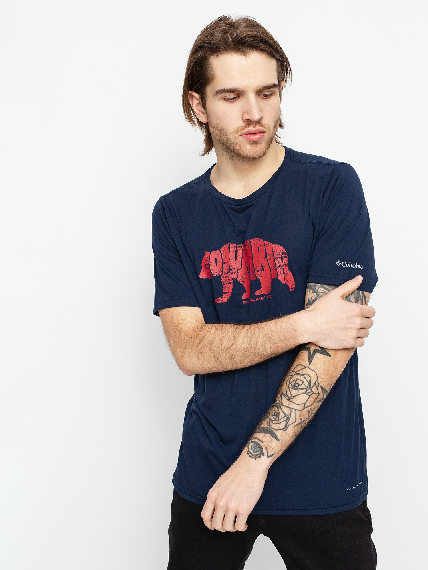 T-shirt Columbia Terra Vale II (collegiate navy grizzly walk)