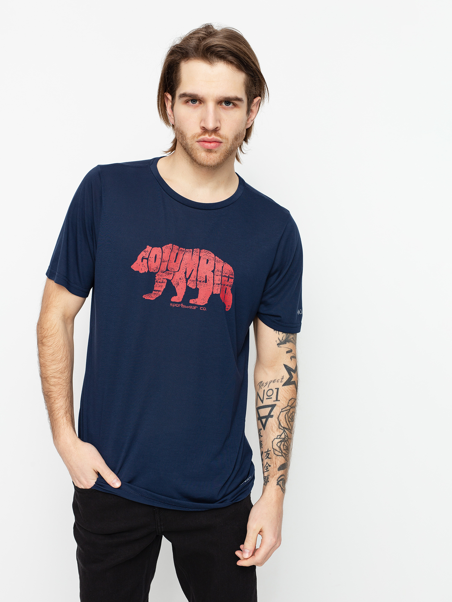 T-shirt Columbia Terra Vale II (collegiate navy grizzly walk)