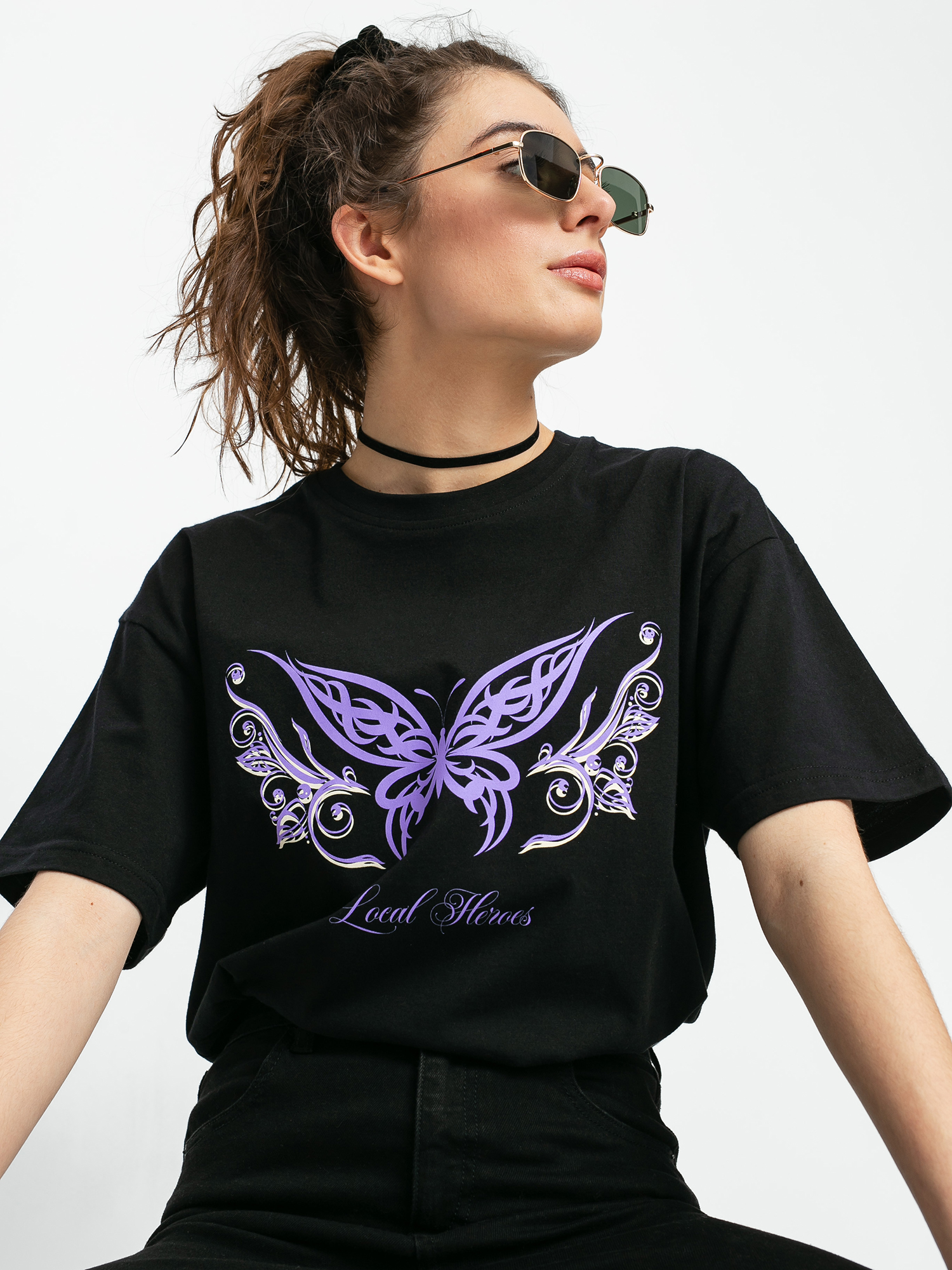 T-shirt Local Heroes Butterfly Tribal Wmn (black)