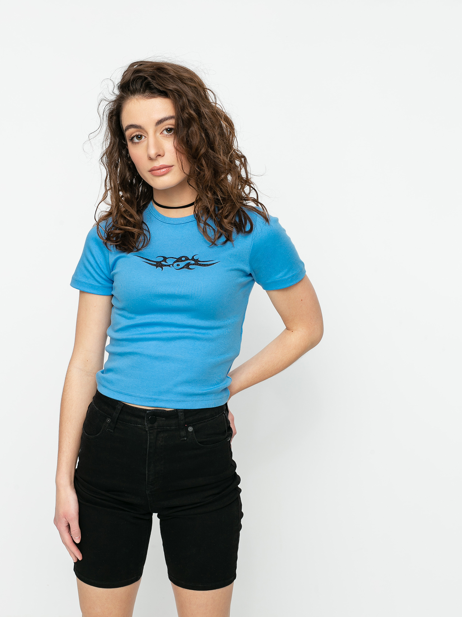 T-shirt Local Heroes Tribal Yin Yang Slim Fit Wmn (blue)