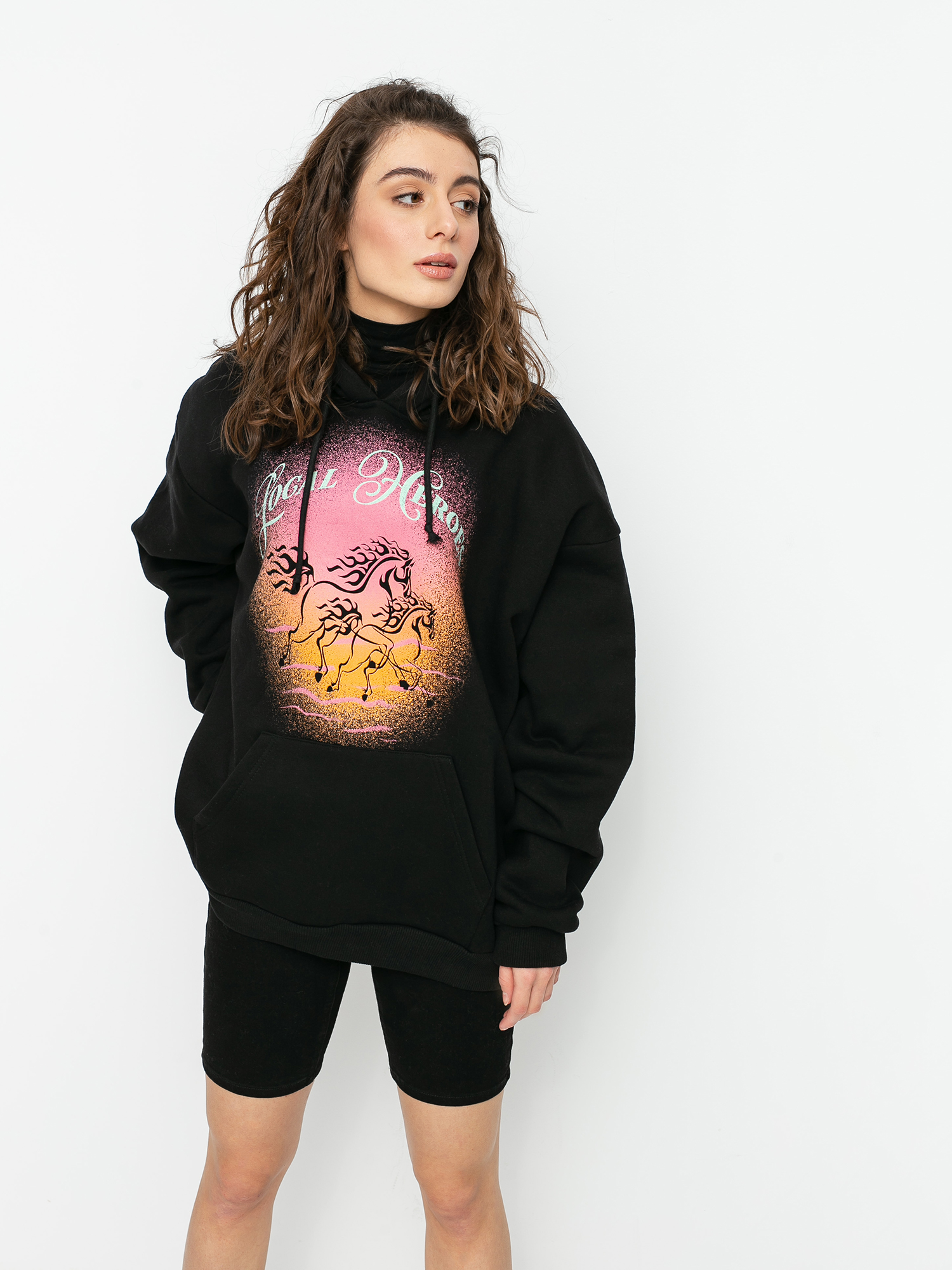 Bluza z kapturem Local Heroes Oversized HD Wmn (black)