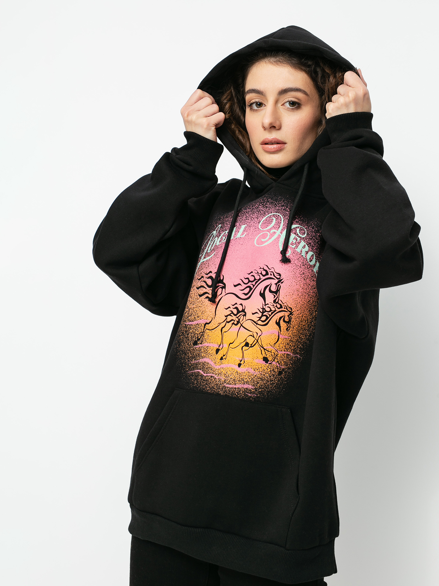 Bluza z kapturem Local Heroes Oversized HD Wmn (black)